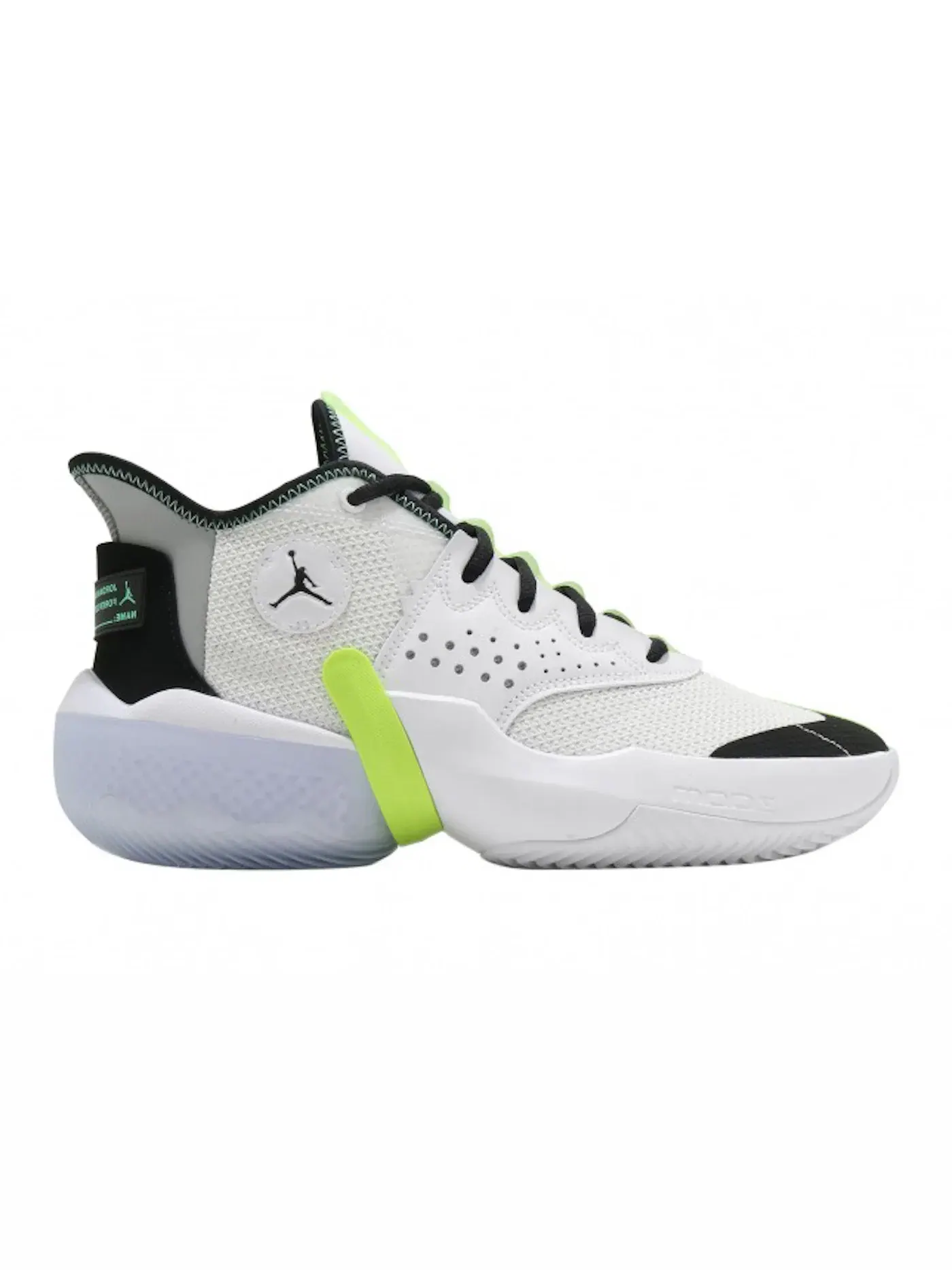 Мужские баскетбольные кроссовки на шнуровке Jordan React Elevation PF Jordan — изображение 1 из 1, белый/черный-зеленый