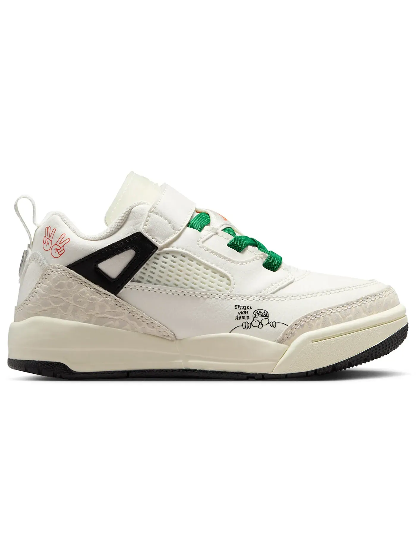 Детские кроссовки Lifestyle Jordan Spizike Low Jordan — изображение 1 из 1, черный/зеленый/оранжевый