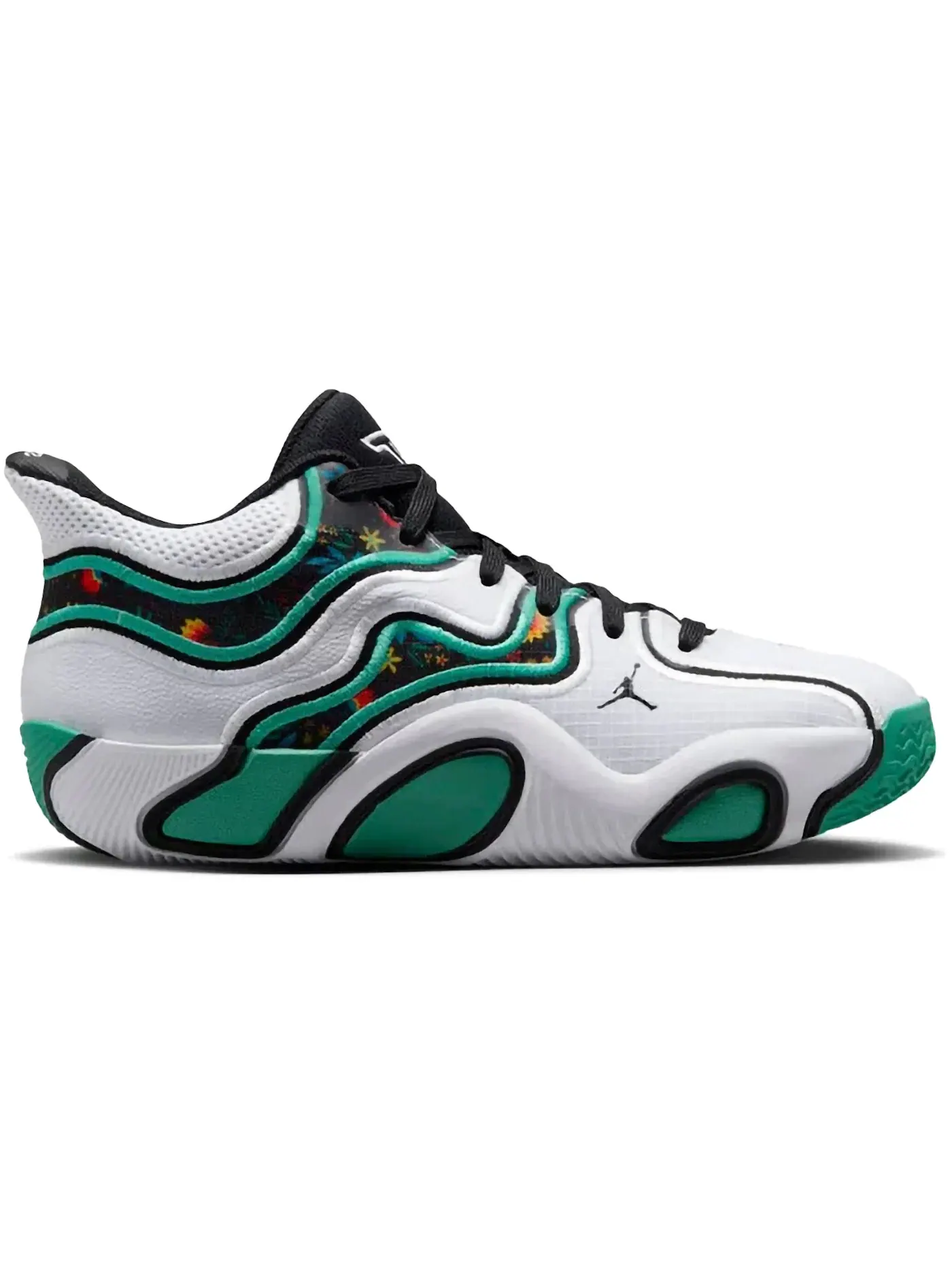 Детские кроссовки с длинным шнурком Jordan Tatum 3 Jordan — изображение 1 из 1, белый/черный/зеленый