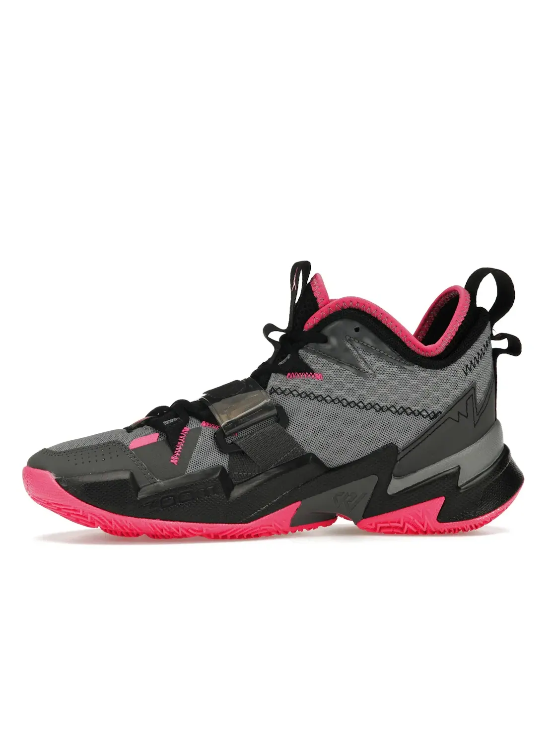 Мужские баскетбольные кроссовки с высокой посадкой Jordan Why Not Zer0.3 Jordan — изображение 3 из 4, серый/серый-розовый