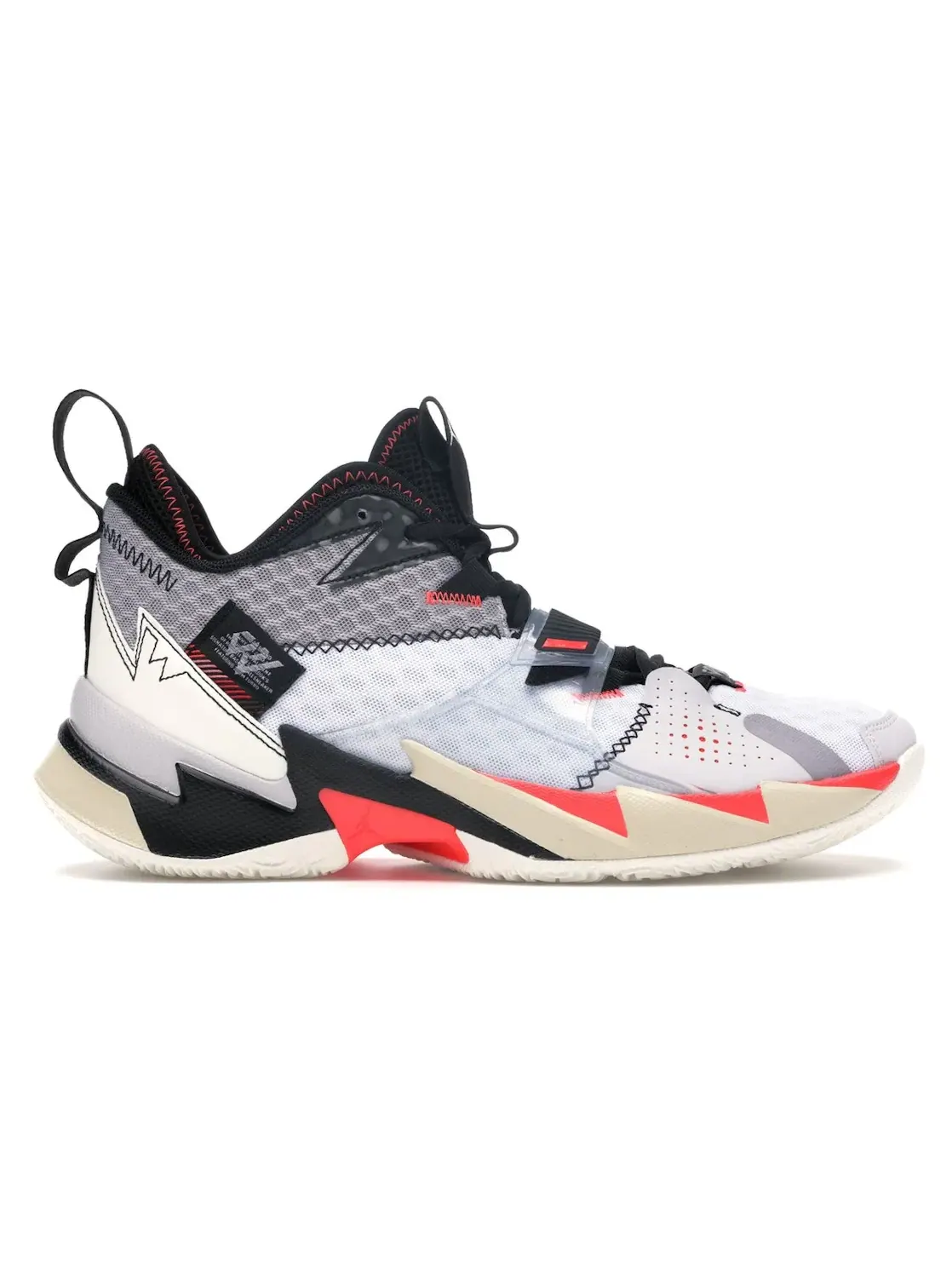Мужские баскетбольные кроссовки с высокой посадкой Jordan Why Not Zer0.3 — изображение 1 из 4, белый/яркий-черный