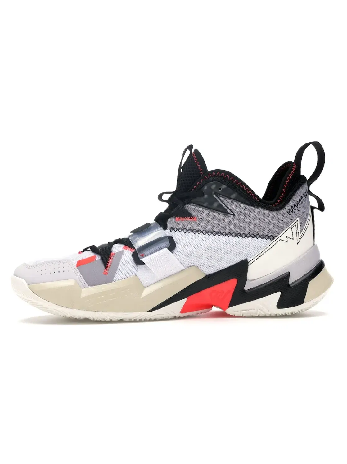 Мужские баскетбольные кроссовки с высокой посадкой Jordan Why Not Zer0.3 — изображение 3 из 4, белый/яркий-черный