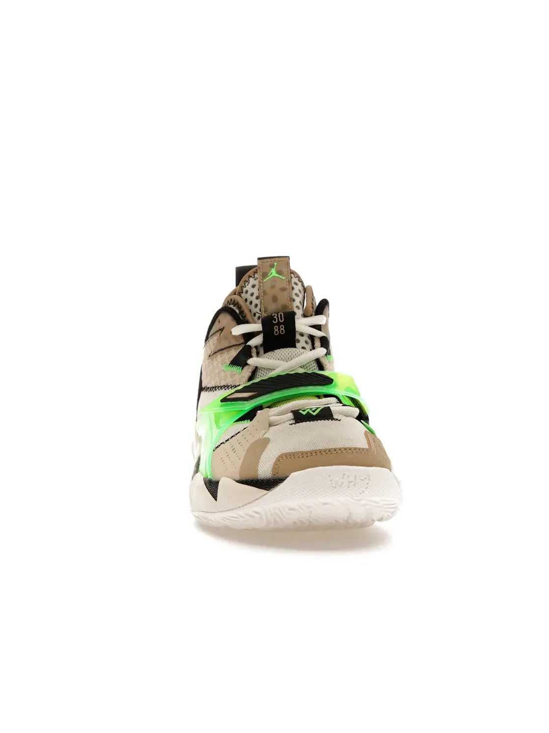 Мужские кроссовки для баскетбола Jordan Why Not Zer0.3 Parachute Beige — изображение 2 из 4, бежевый//черный/зеленый