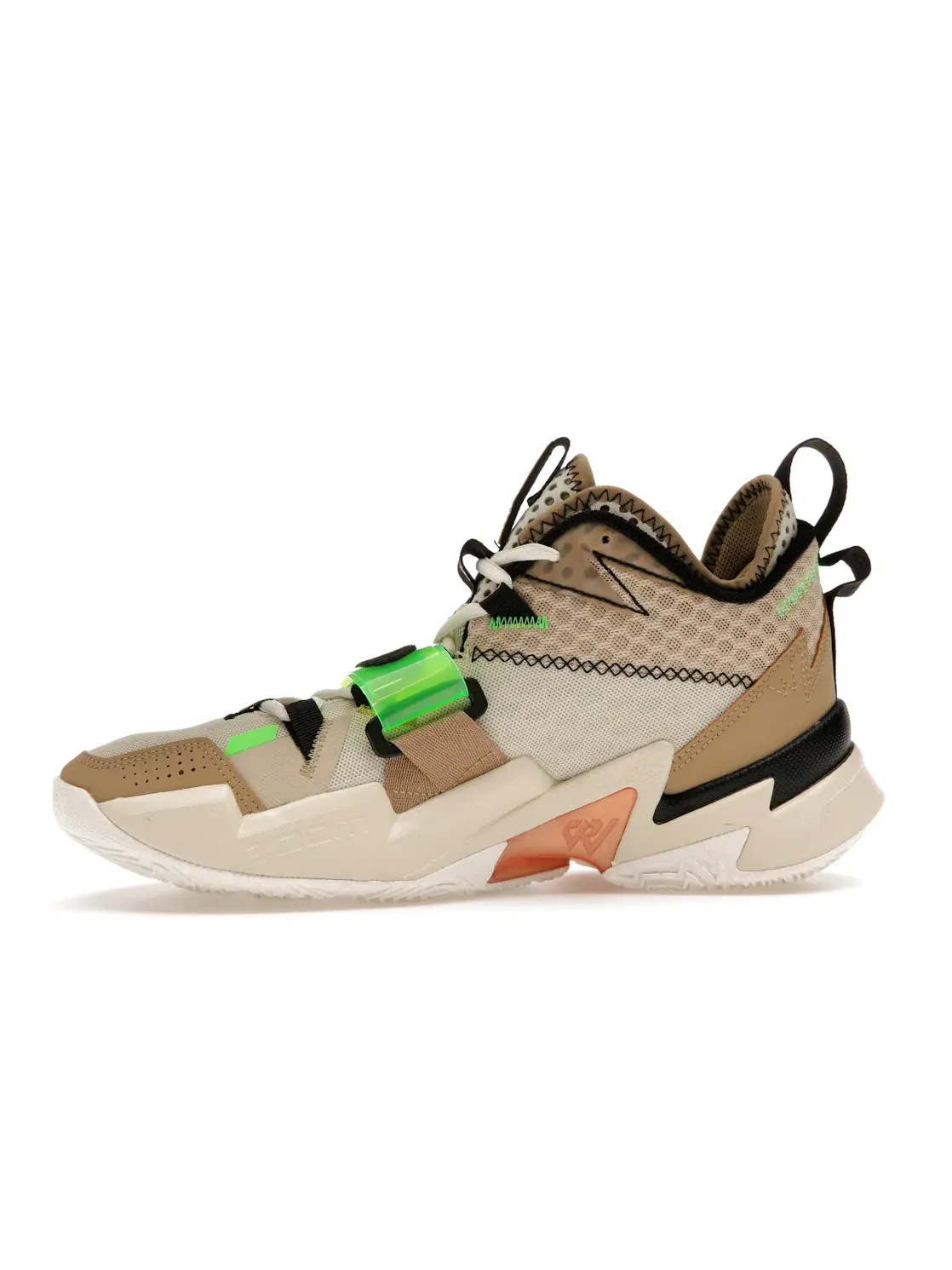 Мужские кроссовки для баскетбола Jordan Why Not Zer0.3 Parachute Beige — изображение 3 из 4, бежевый//черный/зеленый