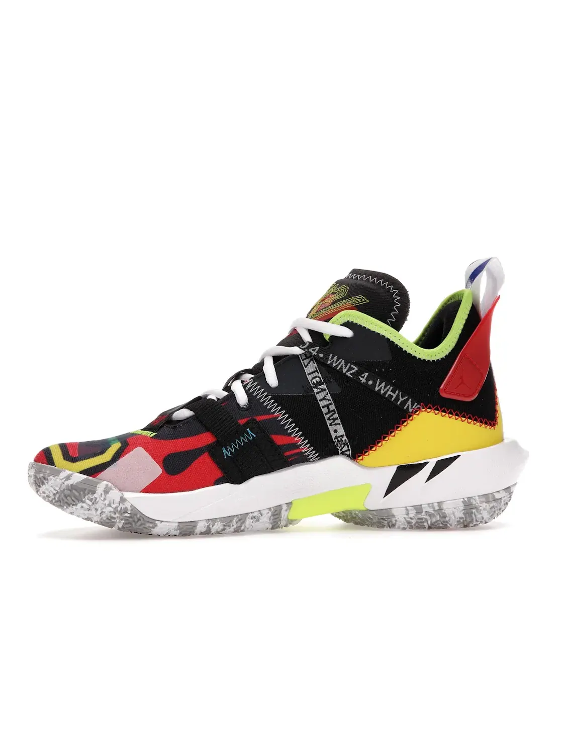 Мужские кроссовки для баскетбола с ярким дизайном Jordan Why Not Zer0.4 Jordan — изображение 3 из 4, черный//желтый-красный