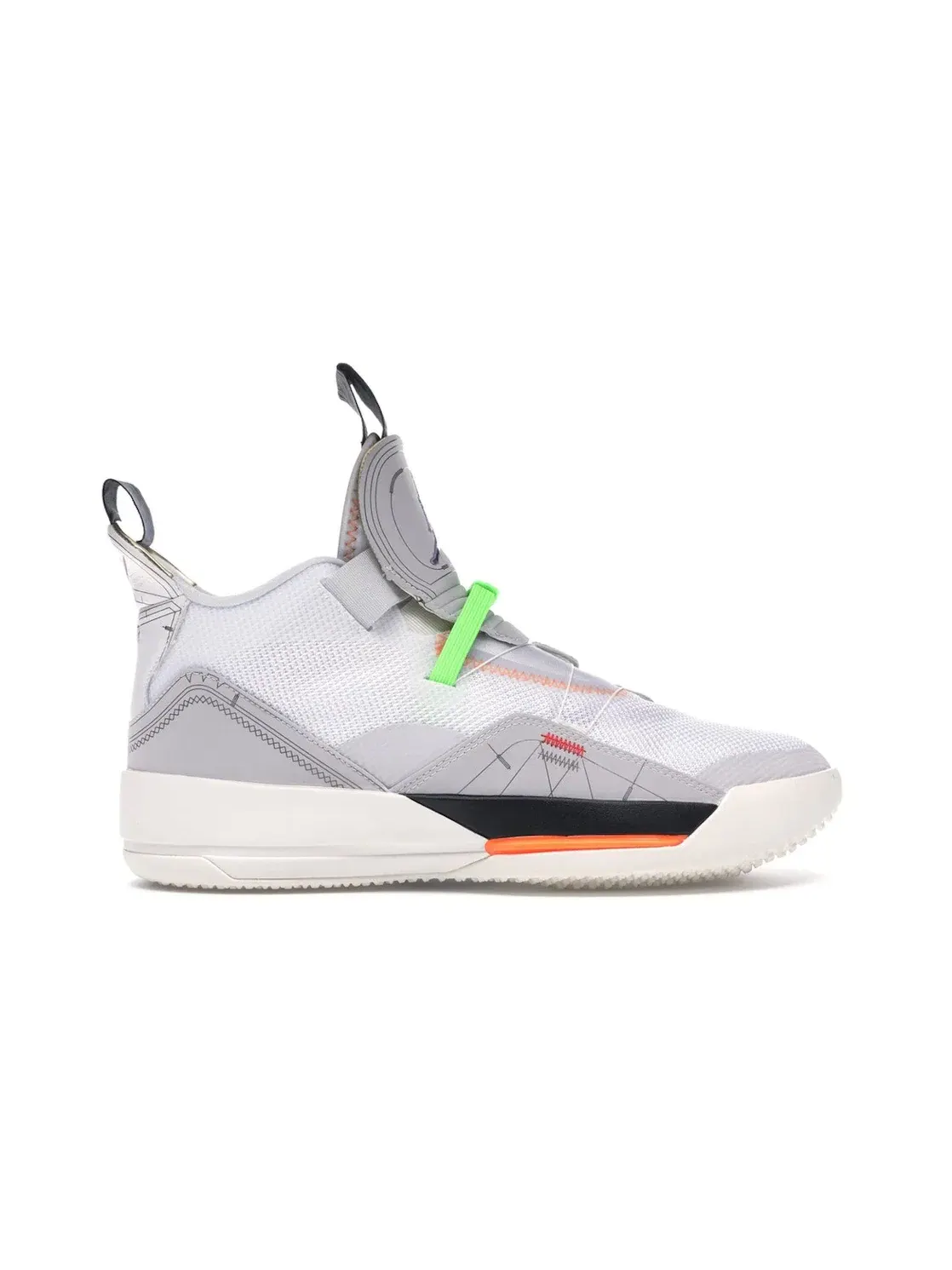 Мужские кроссовки с системой быстрой шнуровки Jordan XXXIII Jordan — изображение 1 из 4, серый/синий-белый