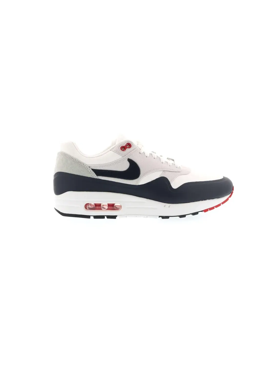 Мужские кроссовки Lifestyle с настраиваемыми патчами Nike Air Max 1 — изображение 1 из 4, белый/красный