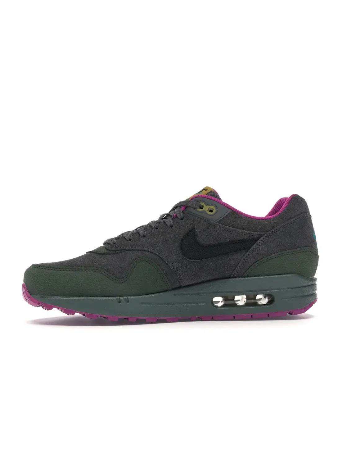 Мужские кроссовки Lifestyle Nike Air Max 1 — изображение 3 из 4, темный/черный-зеленый