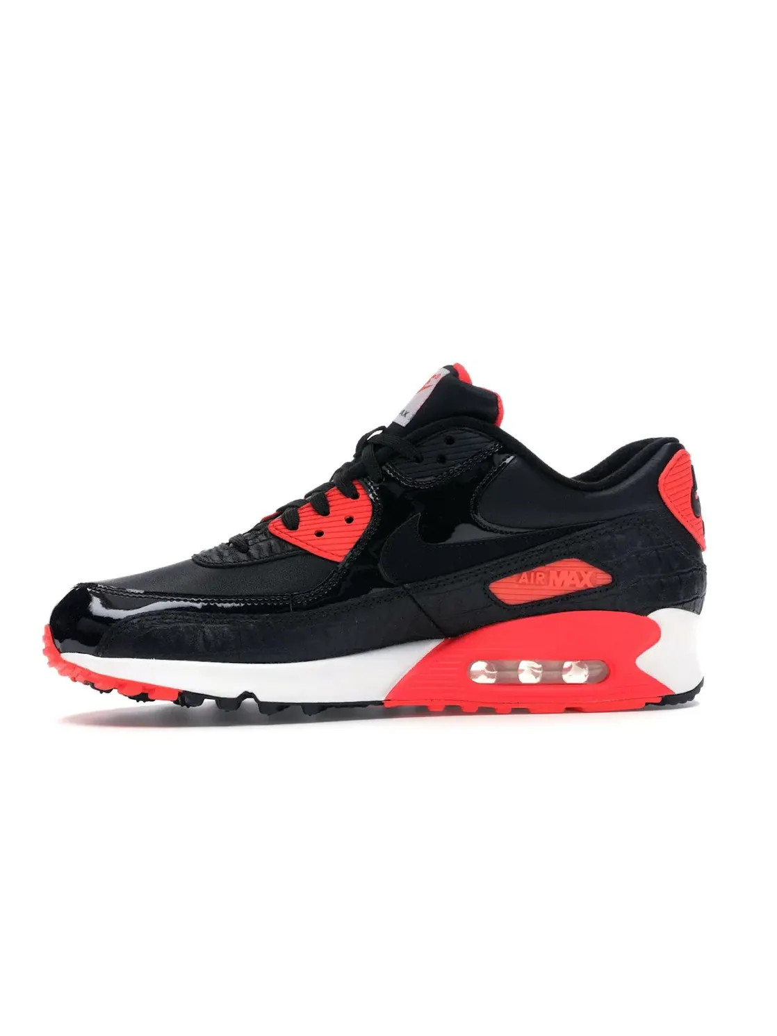 Мужские кроссовки Lifestyle с крокодиловой текстурой Nike Air Max 90 — изображение 3 из 4, черный/черный//белый