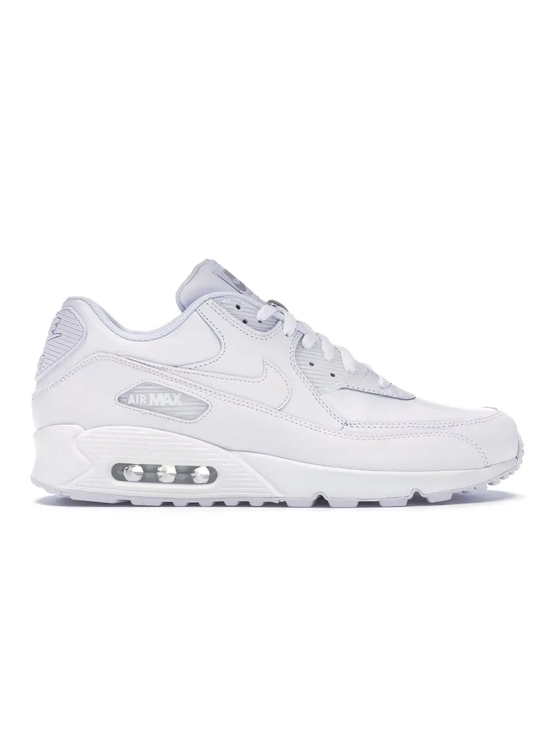 Мужские кроссовки кожаные Nike Air Max 90 — изображение 1 из 4, белый/белый
