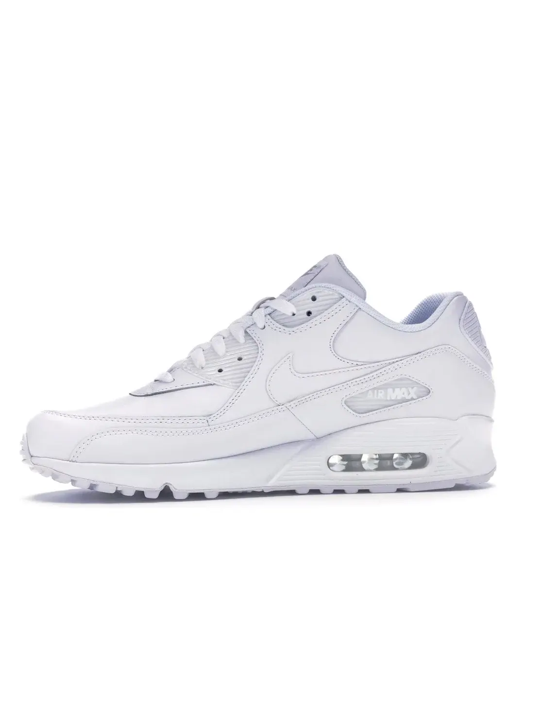 Мужские кроссовки кожаные Nike Air Max 90 — изображение 3 из 4, белый/белый