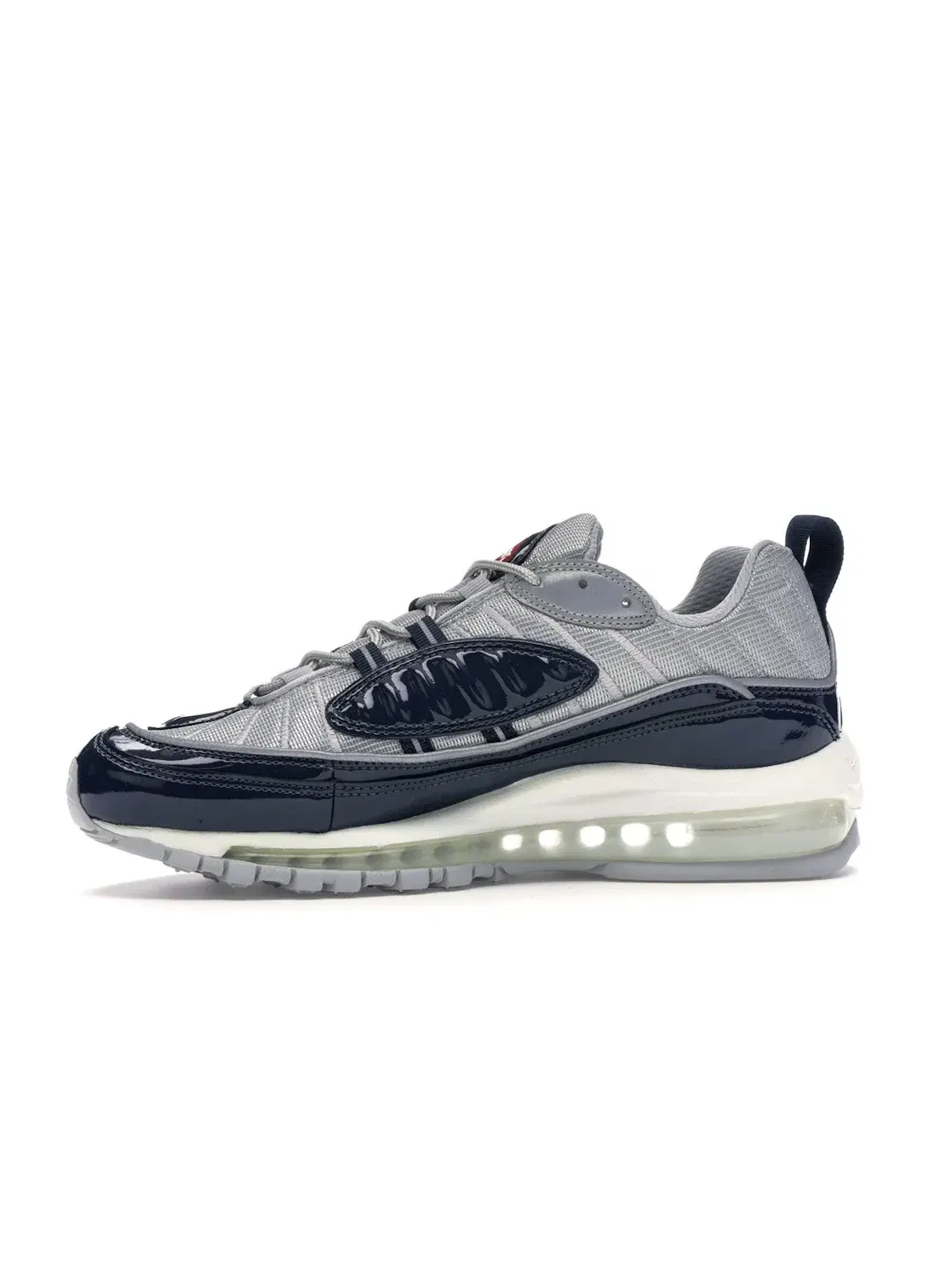 Мужские кроссовки с коллаборацией Nike и Supreme модель Nike Air Max 98 Nike — изображение 3 из 4, серебристый белый