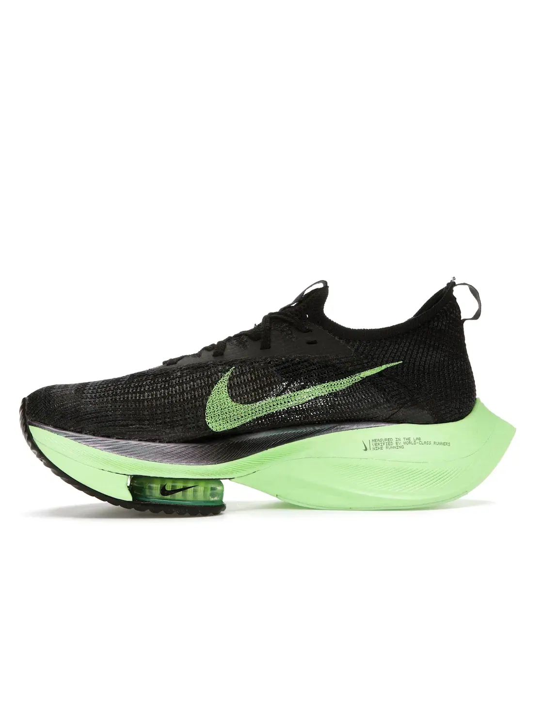 Женские кроссовки с карбоновой пластиной Nike Air Zoom Alphafly Next% — изображение 3 из 4, зеленый