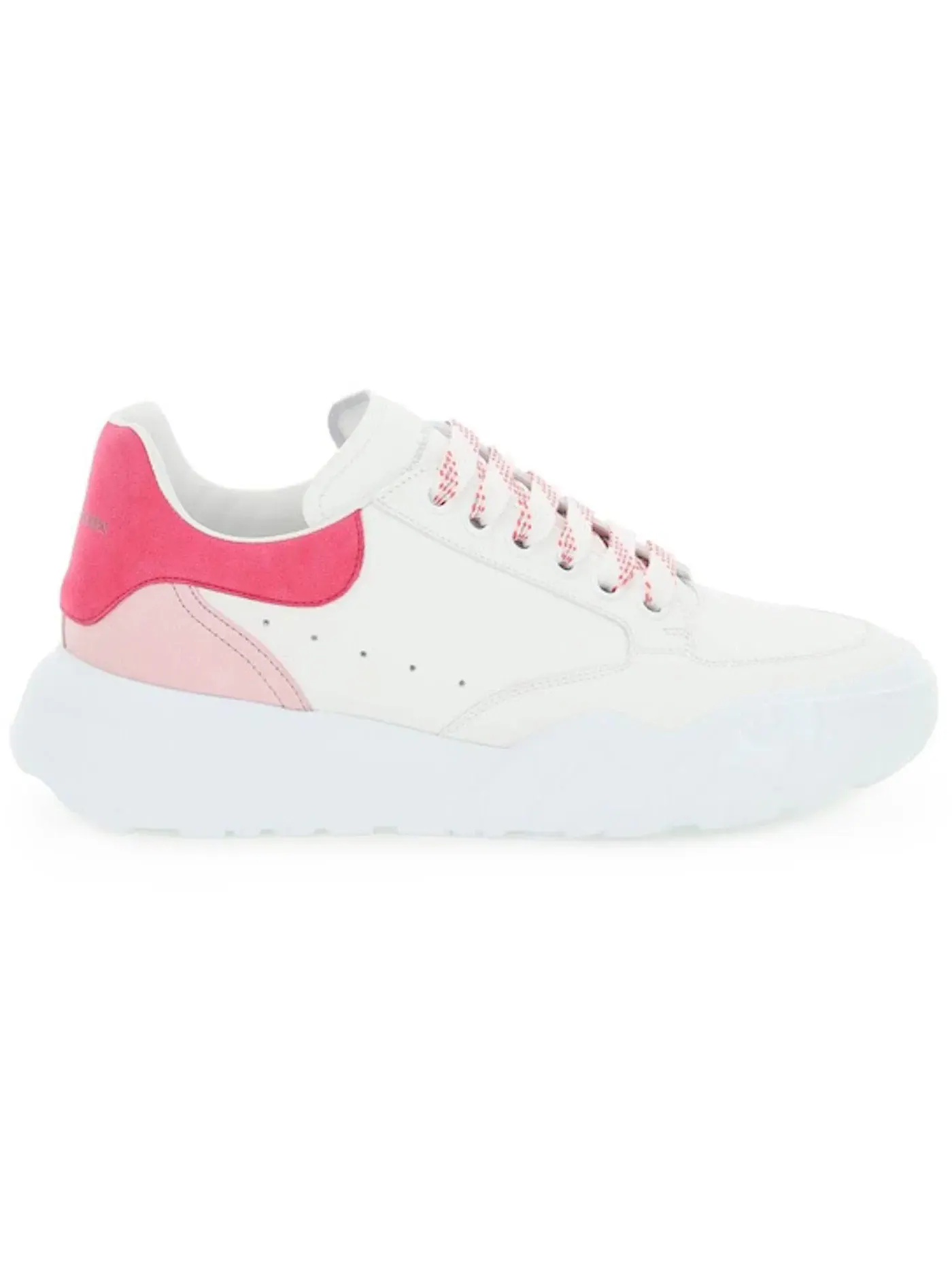 Женские кроссовки с принтом Alexander McQueen Court Alexander McQueen — изображение 1 из 1, белый/розовый