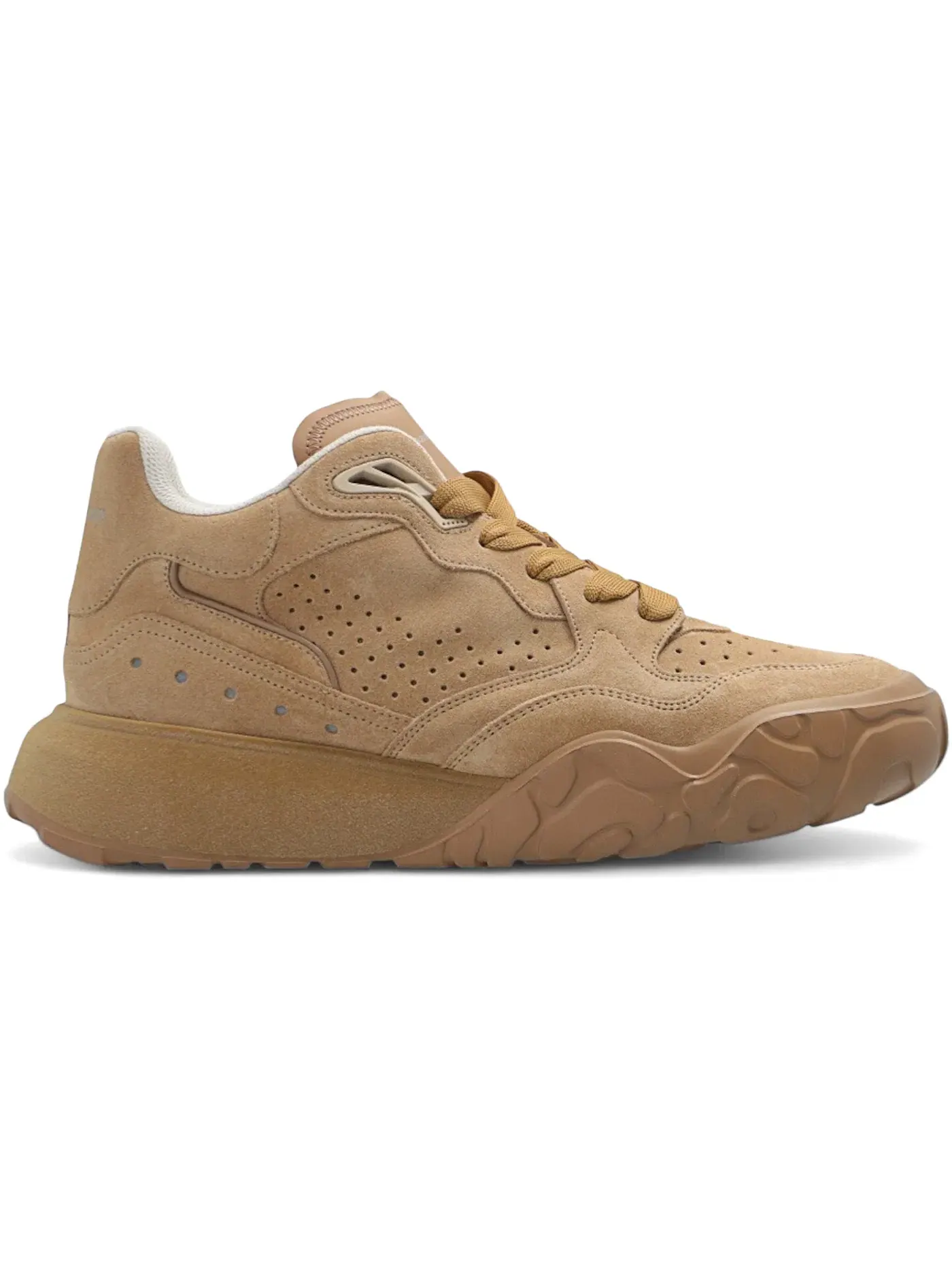 Мужские кроссовки с высоким верхом Alexander McQueen Court Trainer Mid — изображение 1 из 1, бежевый