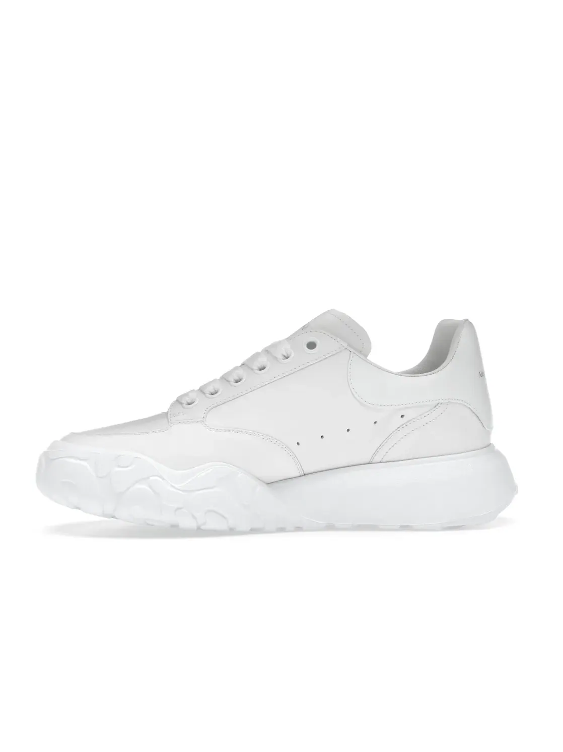 Мужские кеды с белой кожей Alexander McQueen Court Trainers — изображение 3 из 4, белый белый