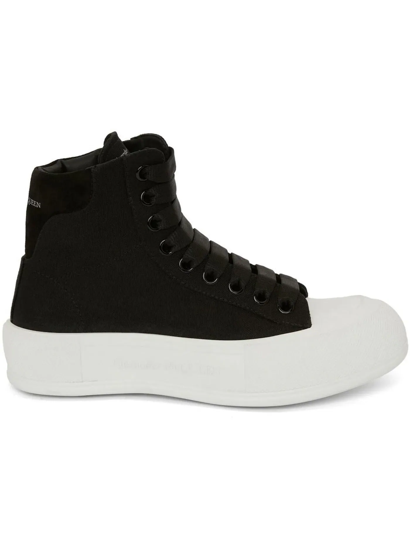Женские кроссовки высокие с принтом Alexander McQueen Deck Plimsoll High Top Sneaker Alexander McQueen — изображение 1 из 1