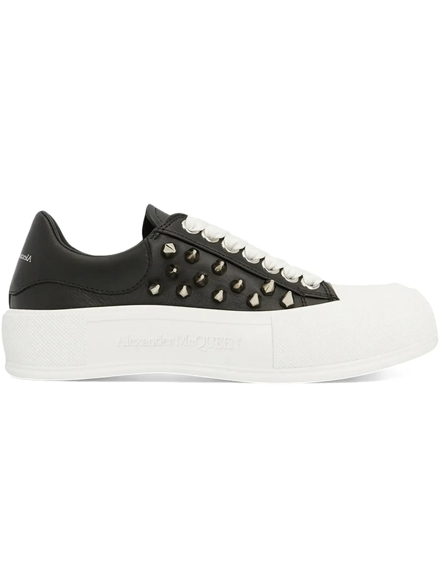 Женские кеды Alexander McQueen Deck Plimsoll — изображение 1 из 1, черный/белый