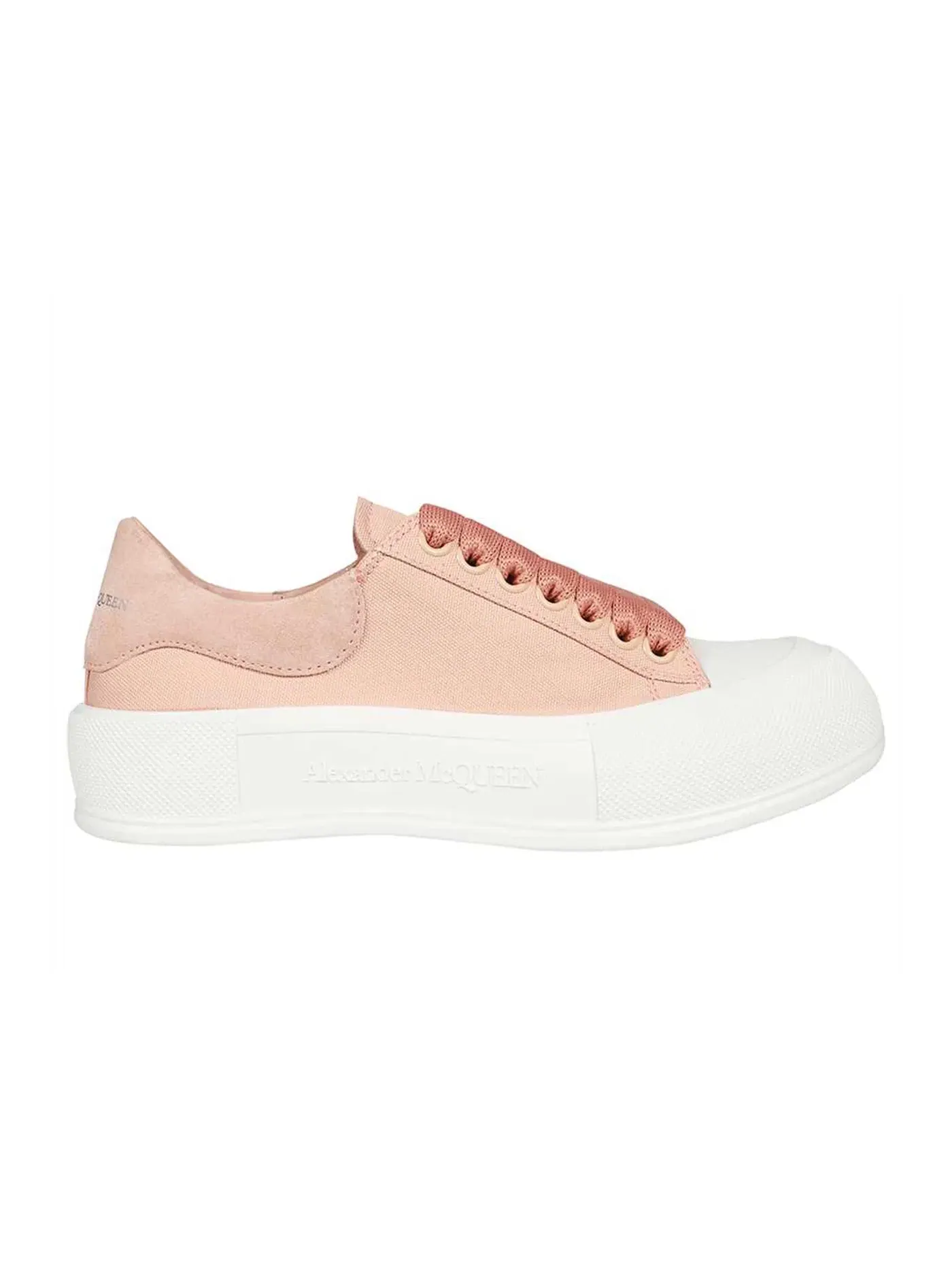 Женские кеды на шнуровке модель Alexander McQueen Deck Skate Plimsoll Lace-Up Alexander McQueen — изображение 1 из 1, белый