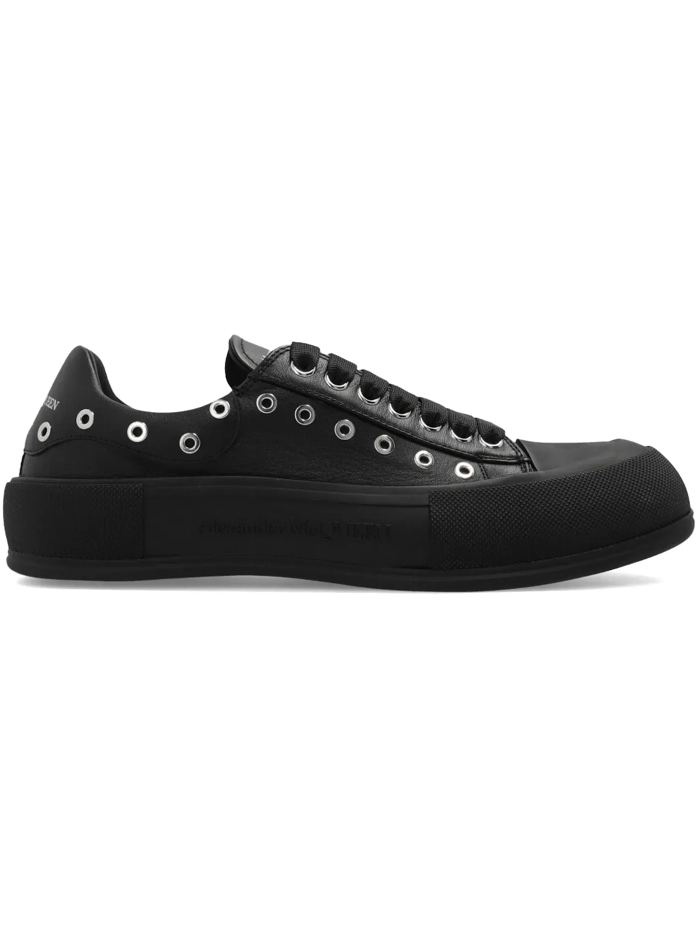Мужские кеды на шнуровке с люверсами Alexander McQueen — изображение 1 из 1, черный