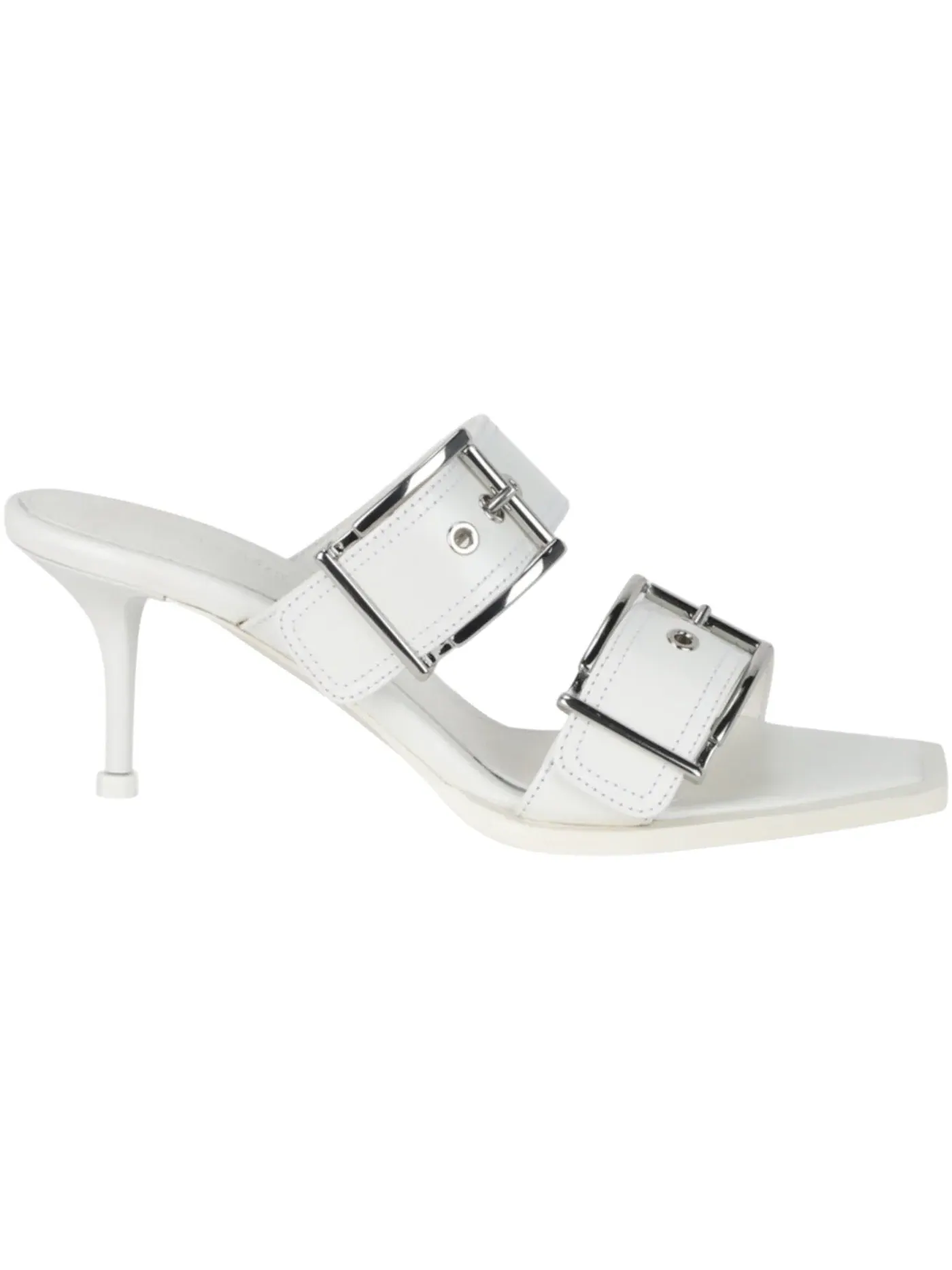 Женские мюли с пряжками Alexander McQueen — изображение 1 из 3, белый
