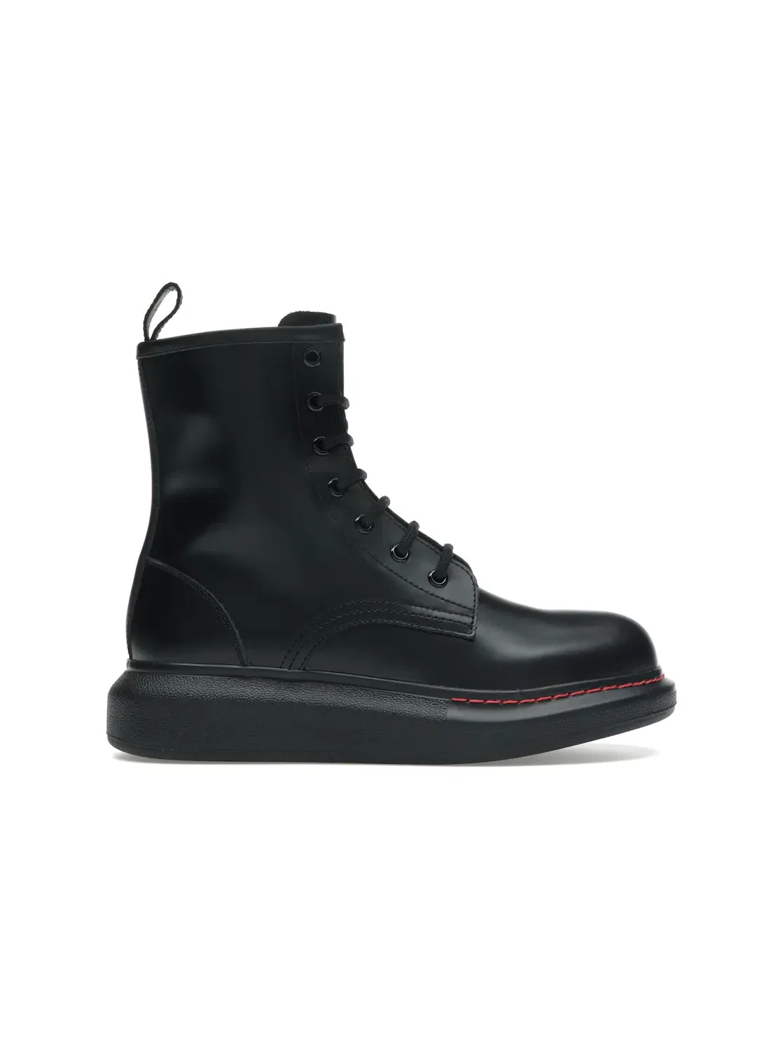 Женские ботильоны на платформе из лакированной кожи Alexander McQueen — изображение 1 из 4, черный/красный