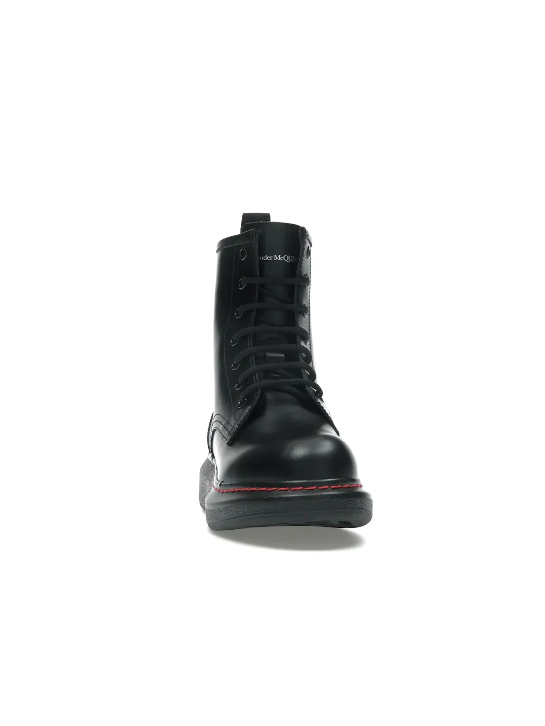 Женские ботильоны на платформе из лакированной кожи Alexander McQueen — изображение 2 из 4, черный/красный