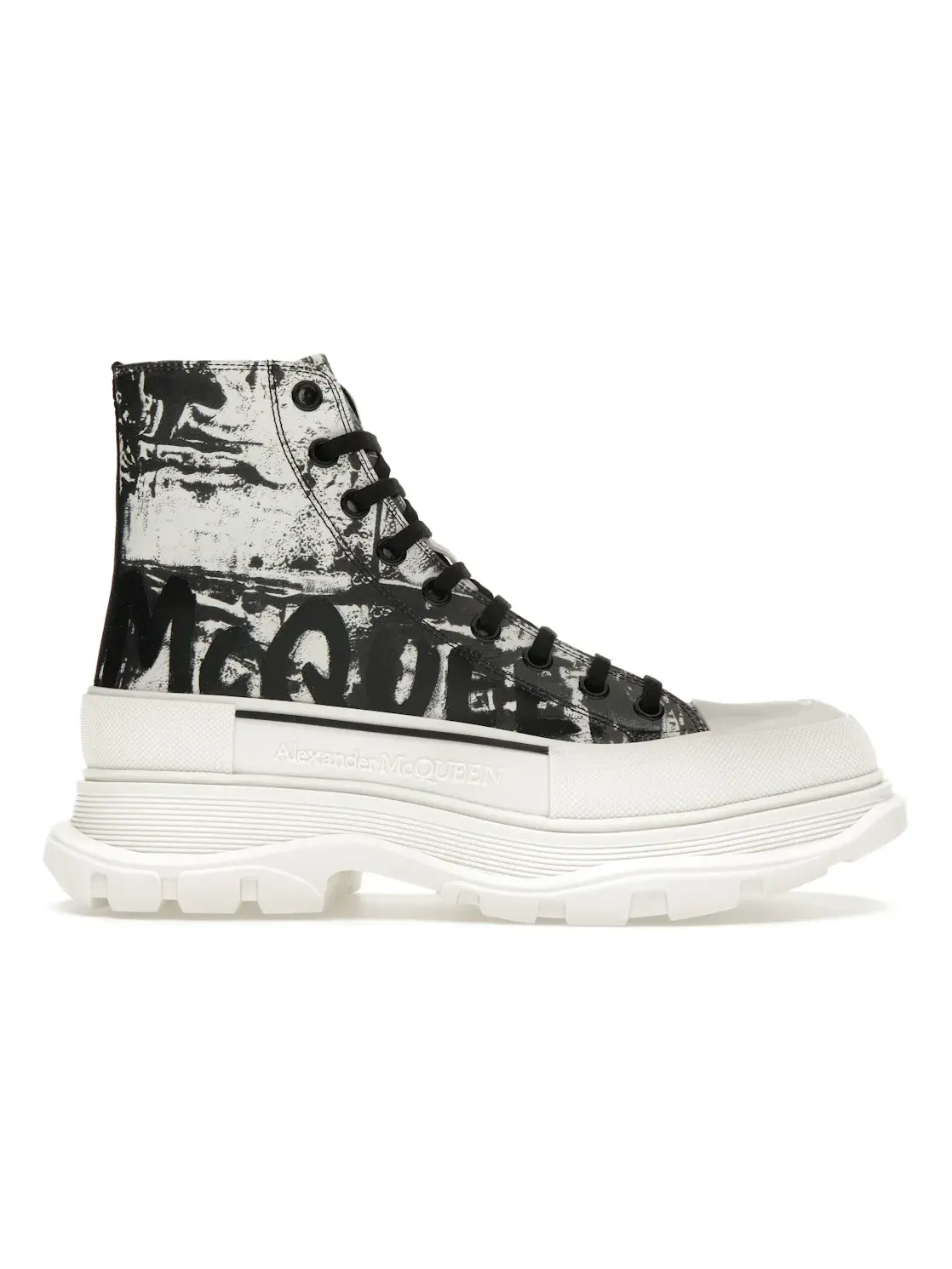 Мужские ботинки Graffiti Tread Slick Boot Alexander McQueen — изображение 1 из 4, белый/черный