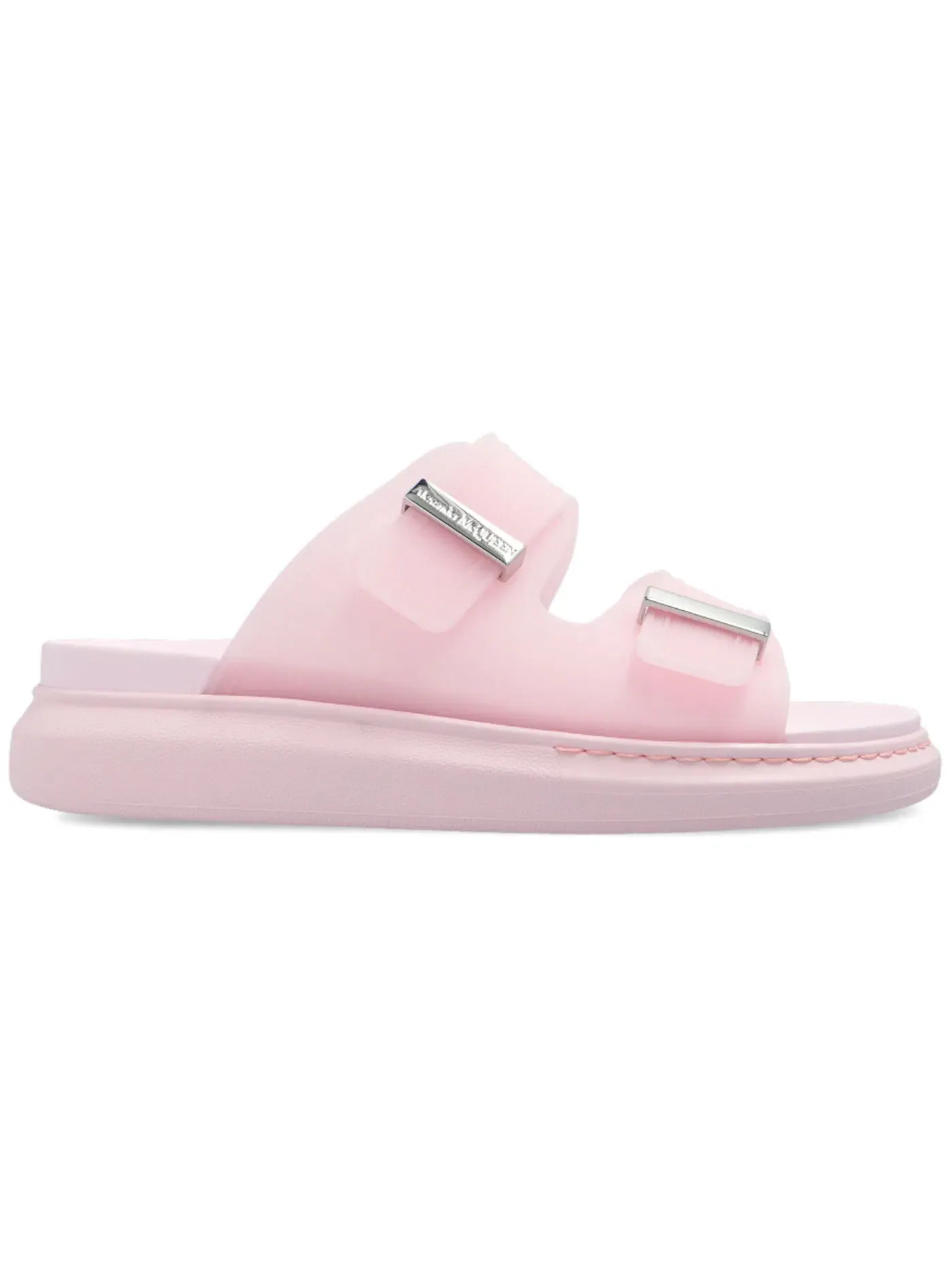 Женские сандалии с пряжками Alexander McQueen Hybrid Buckled Rubber Sandals