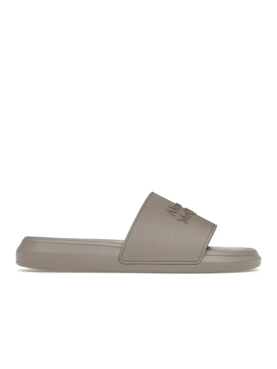 Мужские сандалии-слайды Alexander McQueen Logo Slides — изображение 1 из 4, бежевый