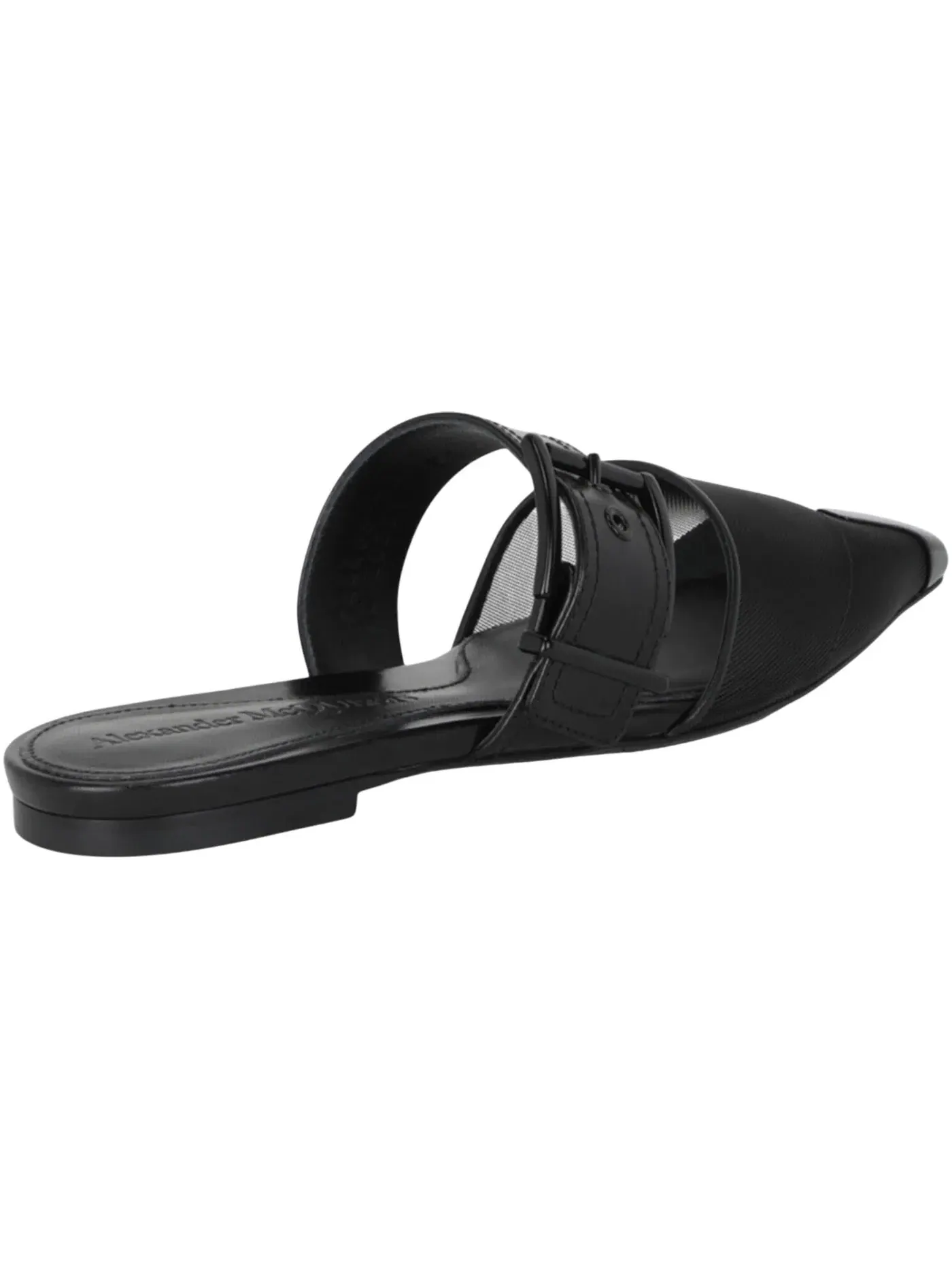 Женские мюли Alexander McQueen Mesh Punk Mules — изображение 3 из 3, черный/черный