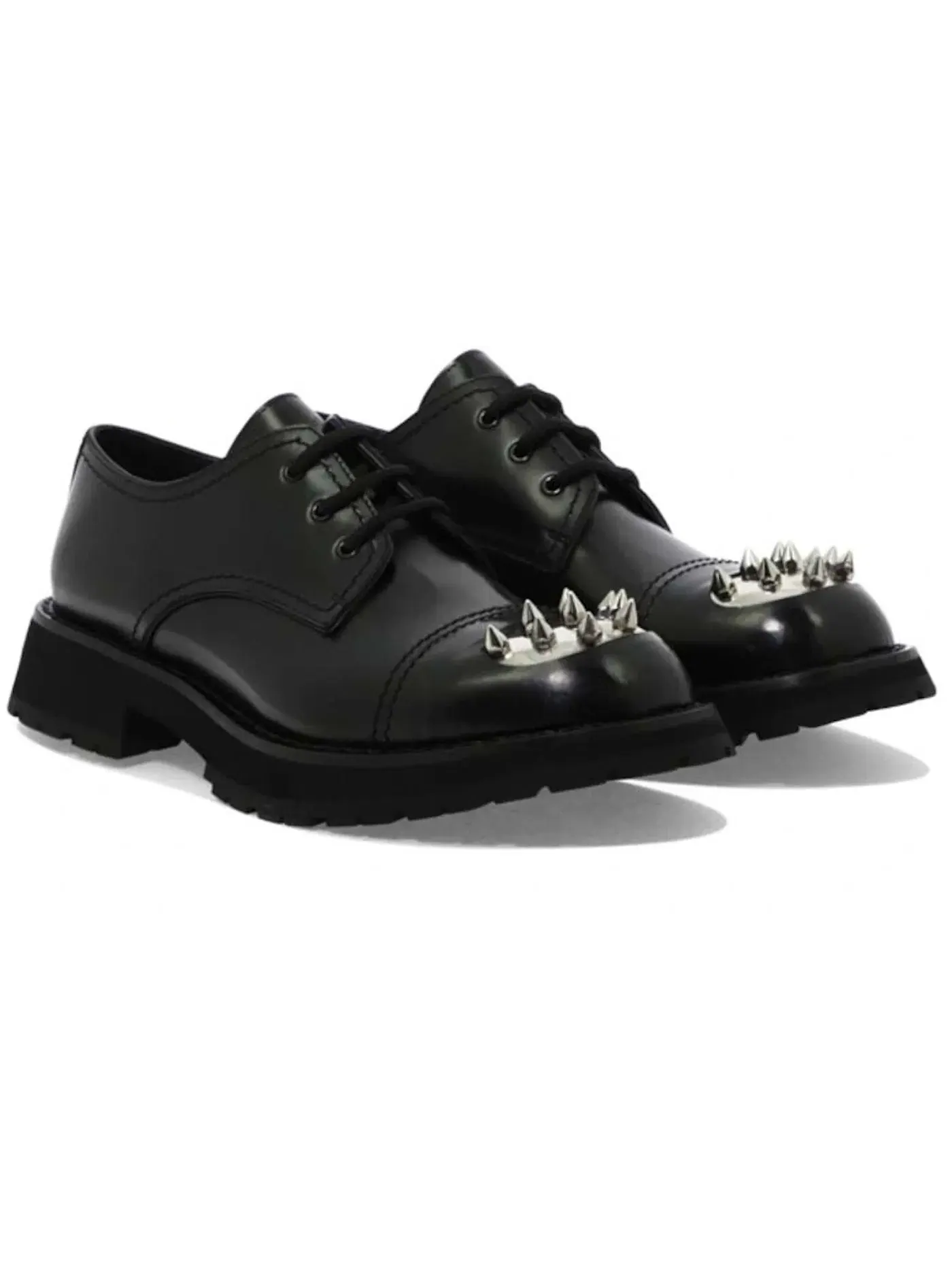 Мужские туфли-монки с принтом Alexander McQueen — изображение 2 из 2, черный