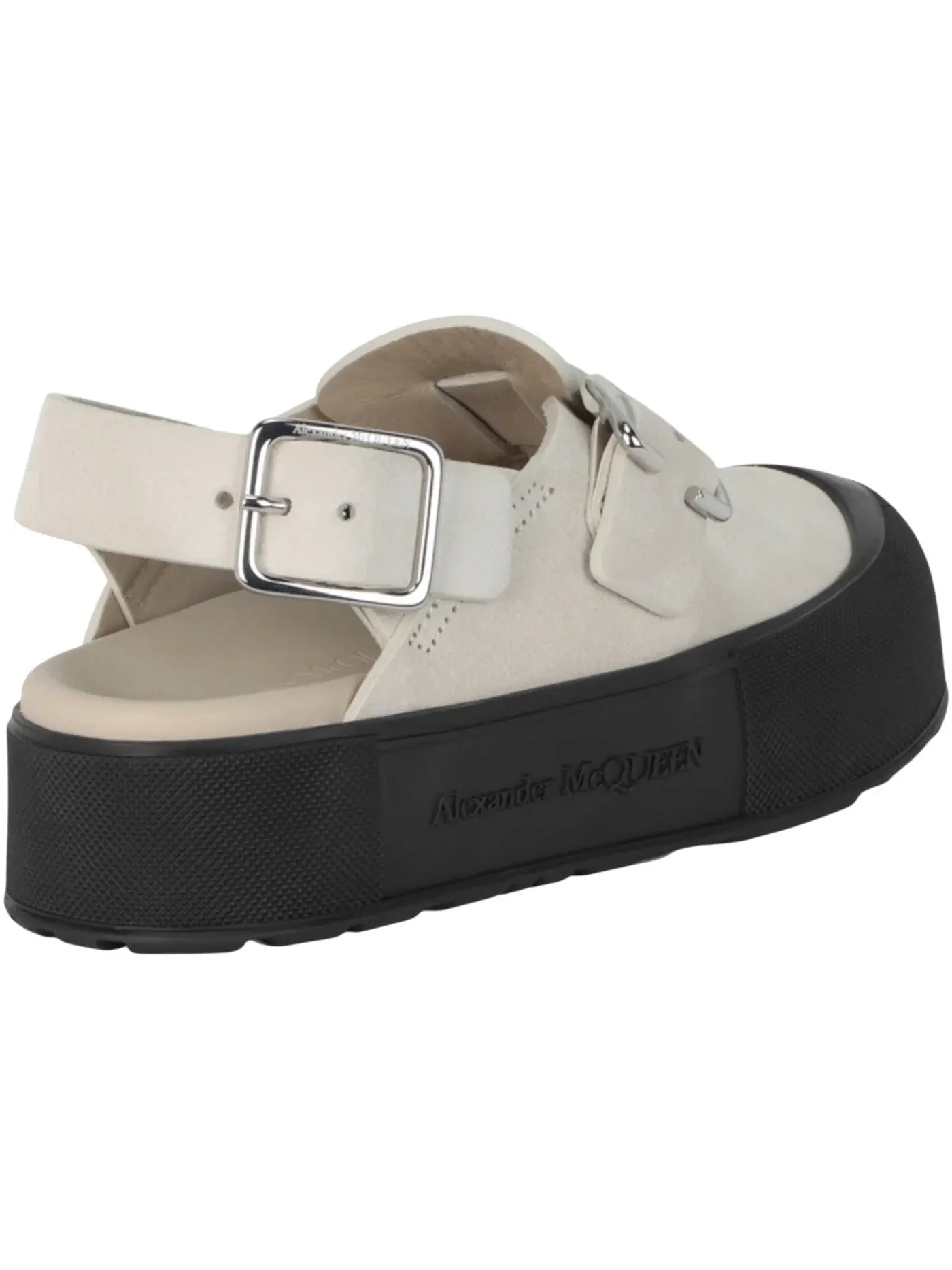 Мужские сабо-клоги New Micmac Alexander McQueen — изображение 3 из 3, бежевый серебристый