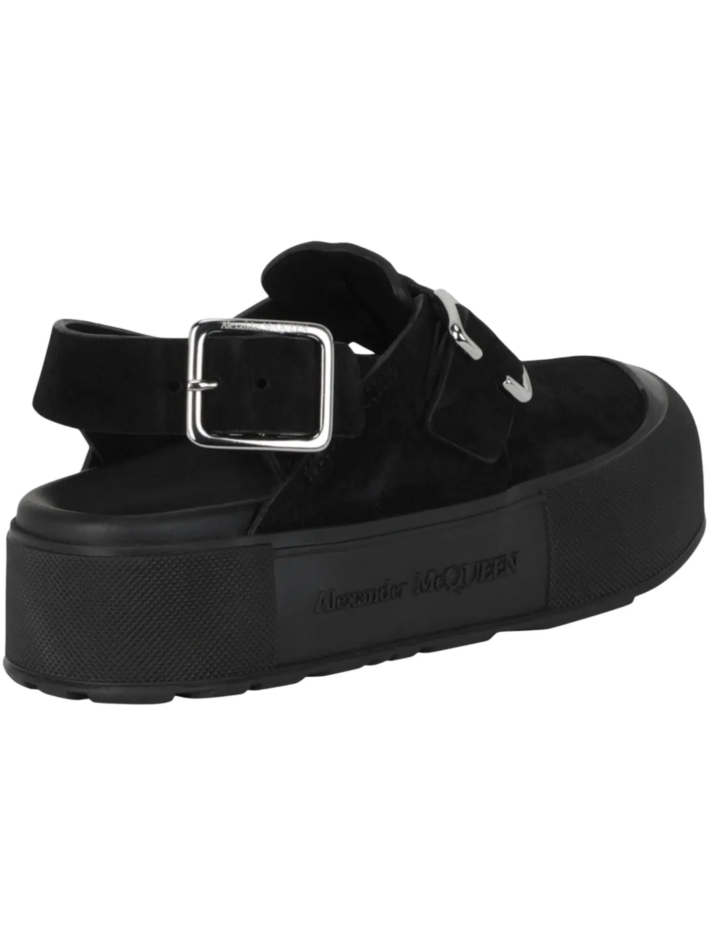 Мужские сабо-клоги Alexander McQueen New Micmac — изображение 3 из 3, черный/серебристый
