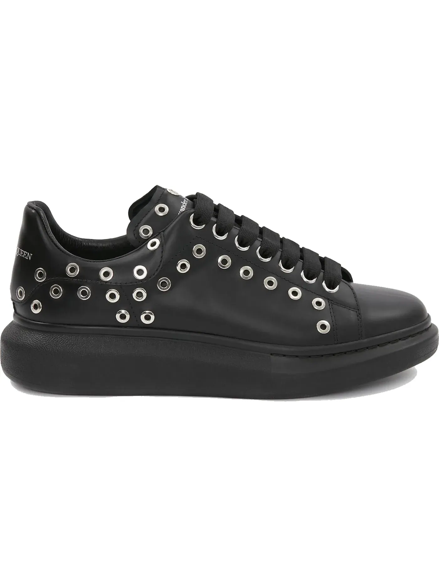 Мужские кроссовки с люверсами Alexander McQueen Oversized — изображение 1 из 1, черный/серебристый