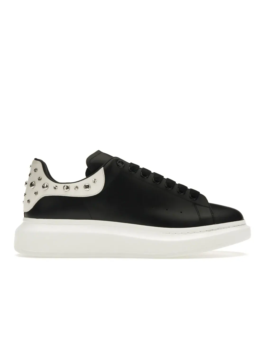 Мужские кроссовки с шипами Alexander McQueen Oversized — изображение 1 из 4, черный/белый/серебристый