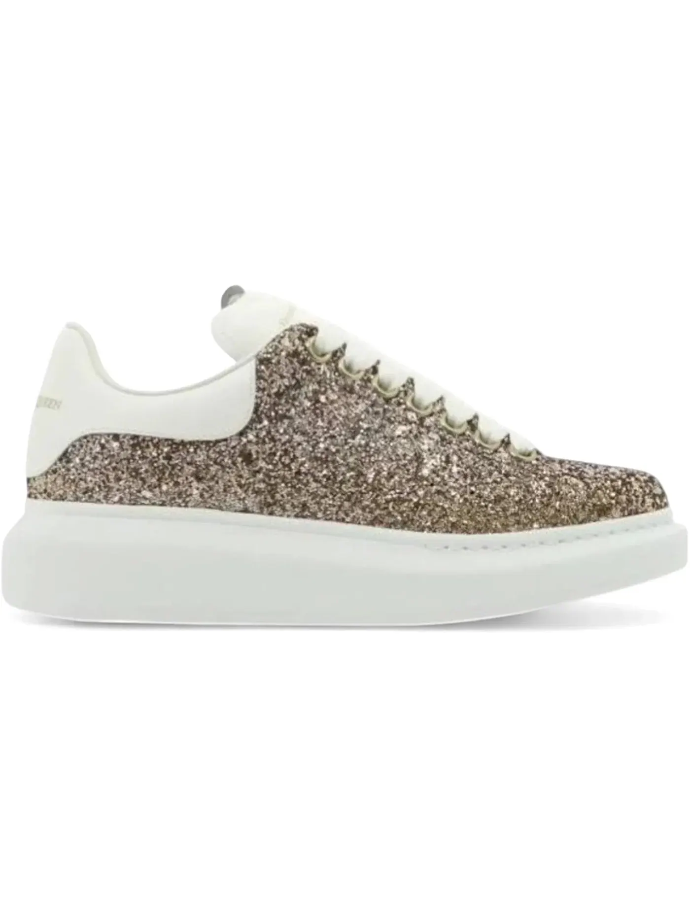 Женские кроссовки с блестками Alexander McQueen Oversized — изображение 1 из 1, белый