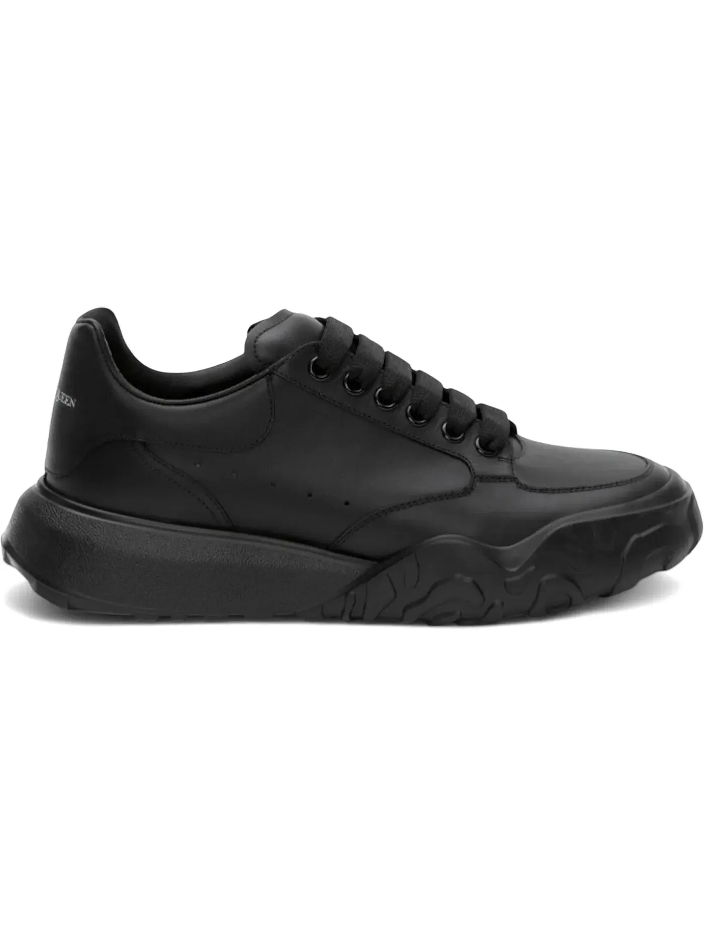 Женские кроссовки с увеличенной подошвой Alexander McQueen Oversized Court Trainer — изображение 1 из 1, черный/черный/черный