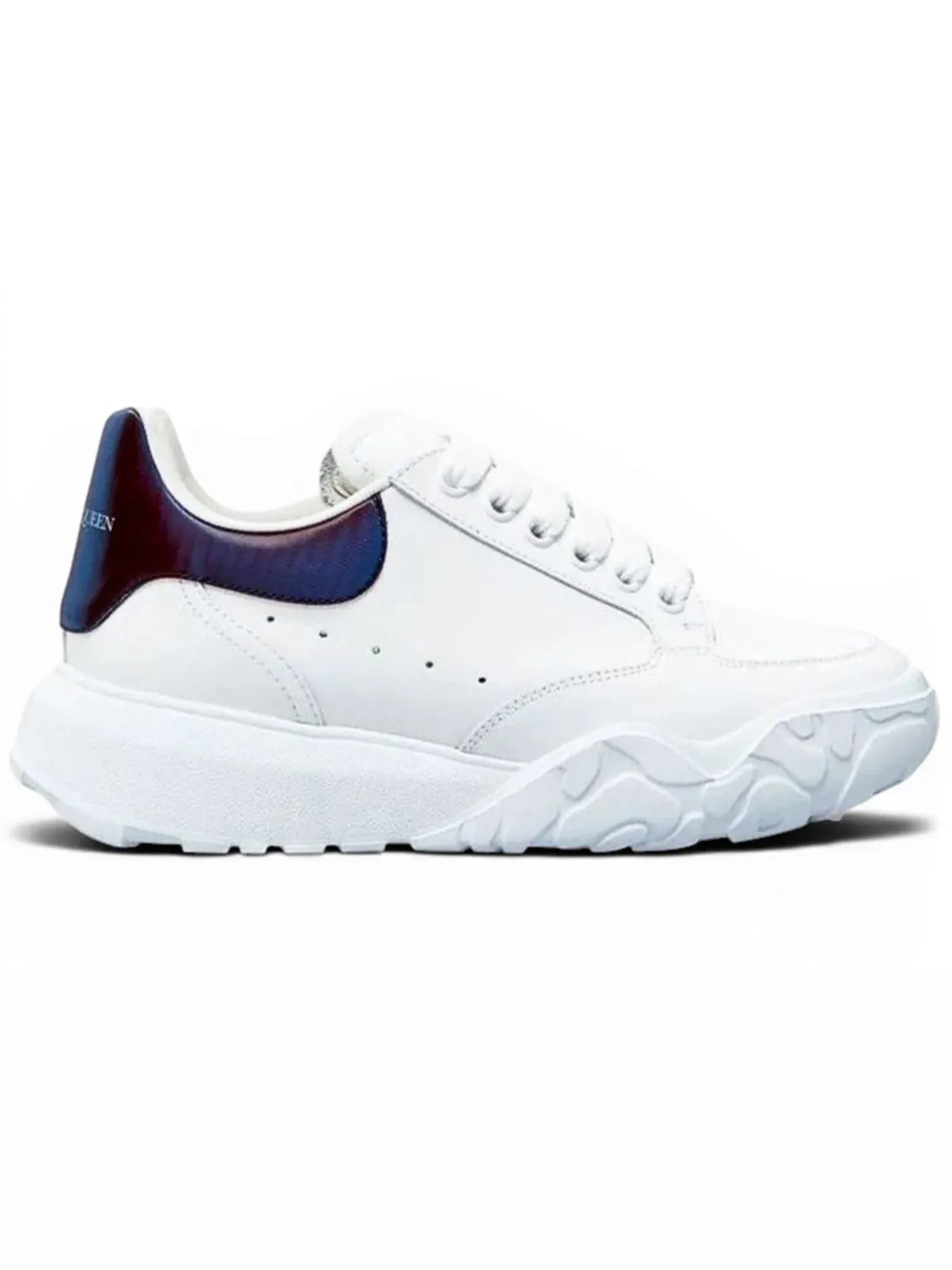 Мужские кроссовки Oversized Court Trainer Alexander McQueen — изображение 1 из 1, белый синий