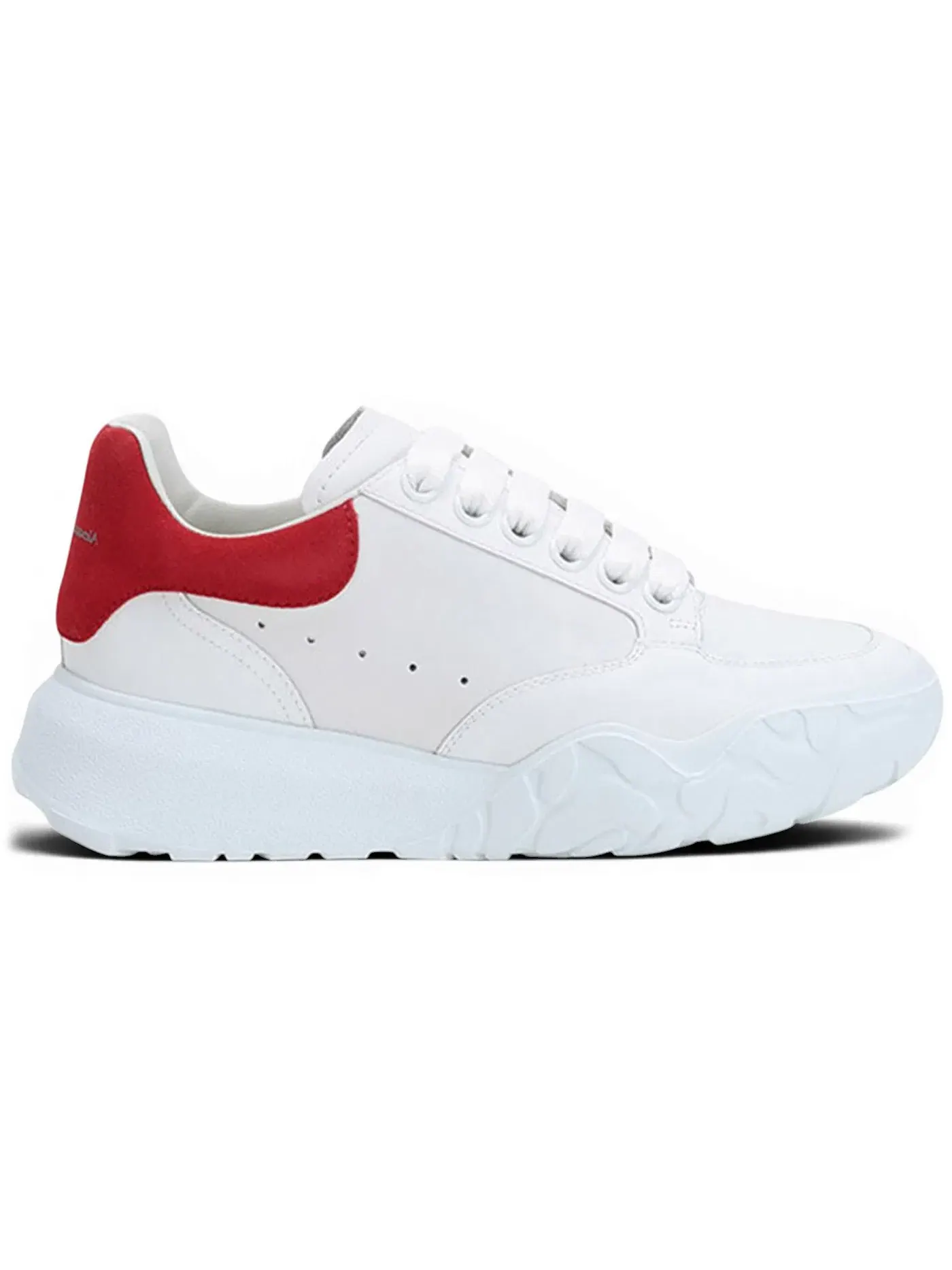 Женские кроссовки Oversized Court Trainer Alexander McQueen — изображение 1 из 1, белый/красный