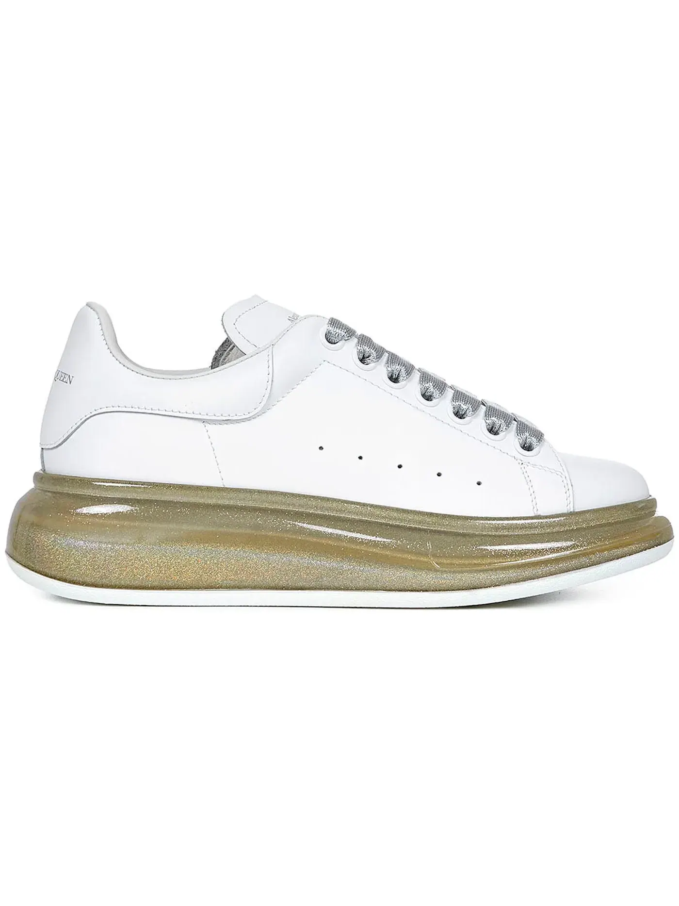 Женские кроссовки оверсайз Alexander McQueen Oversized — изображение 1 из 1, белый/золотистый