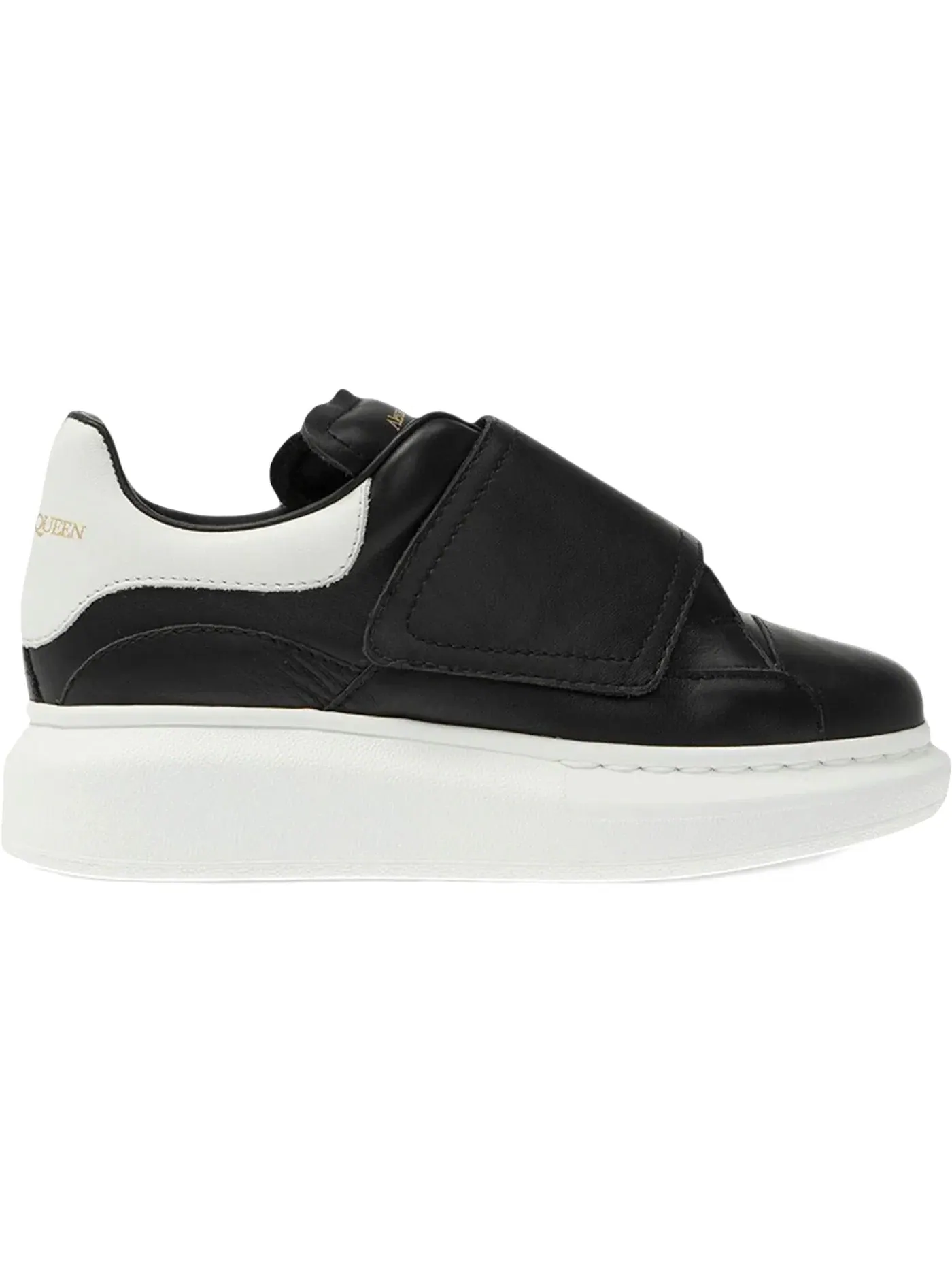 Детские кроссовки с массивной подошвой Alexander McQueen Oversized Grip-Strap — изображение 1 из 1, черный/белый