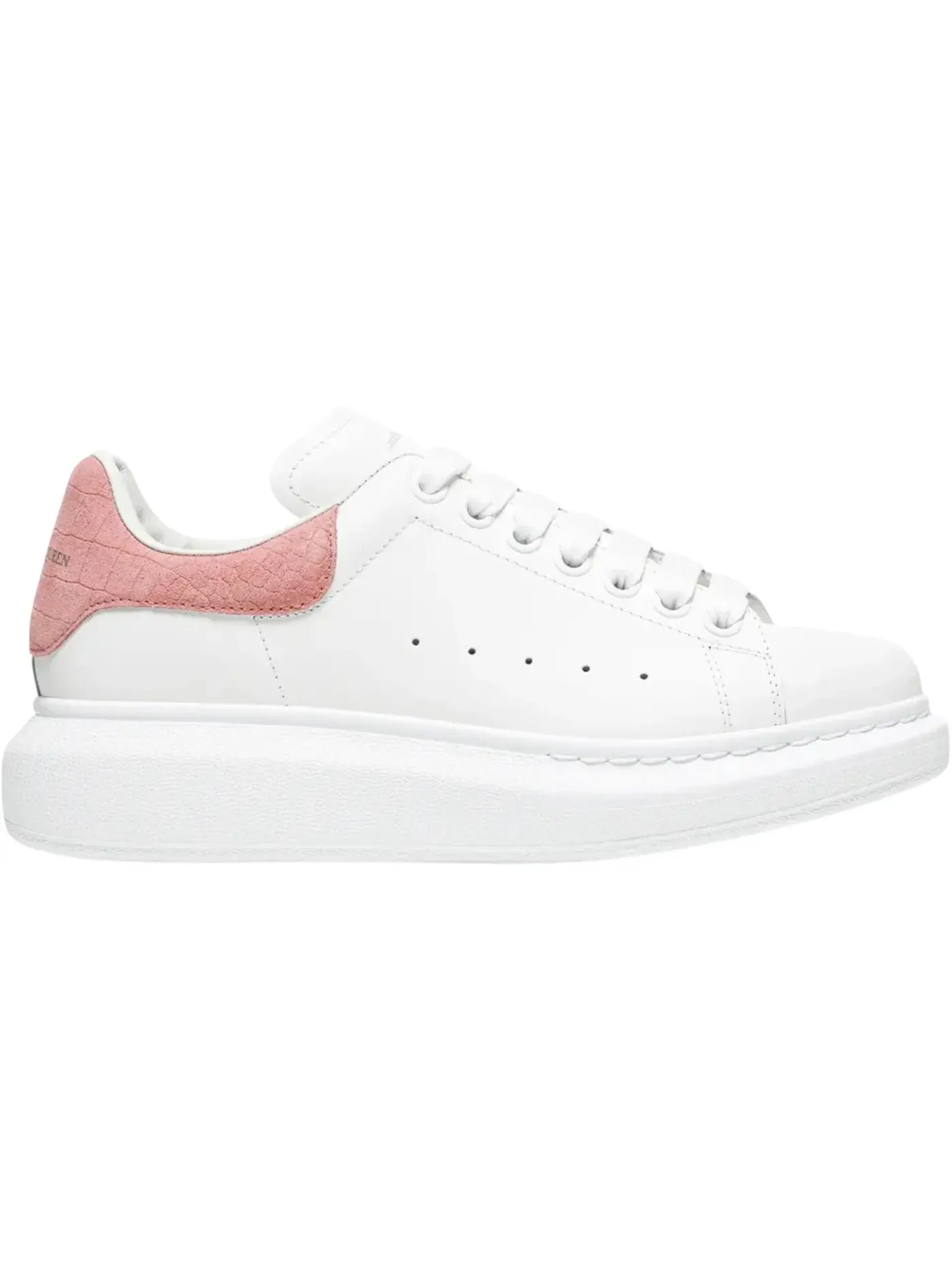 Женские кроссовки с принтом Alexander McQueen Oversized — изображение 1 из 1, белый/розовый