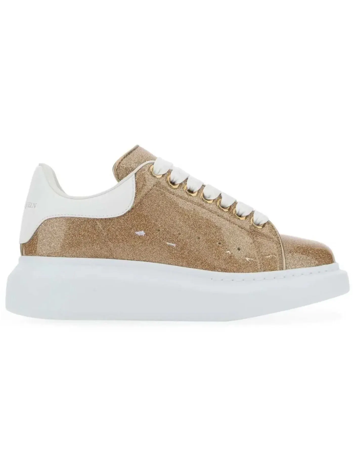 Женские кроссовки Oversized Alexander McQueen — изображение 1 из 1, розовый золотистый/белый