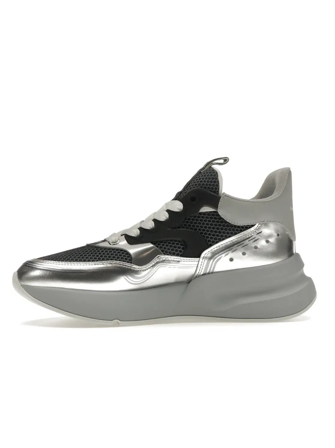 Мужские кроссовки Oversized Runner Alexander McQueen — изображение 3 из 4, черный/серый/серебристый