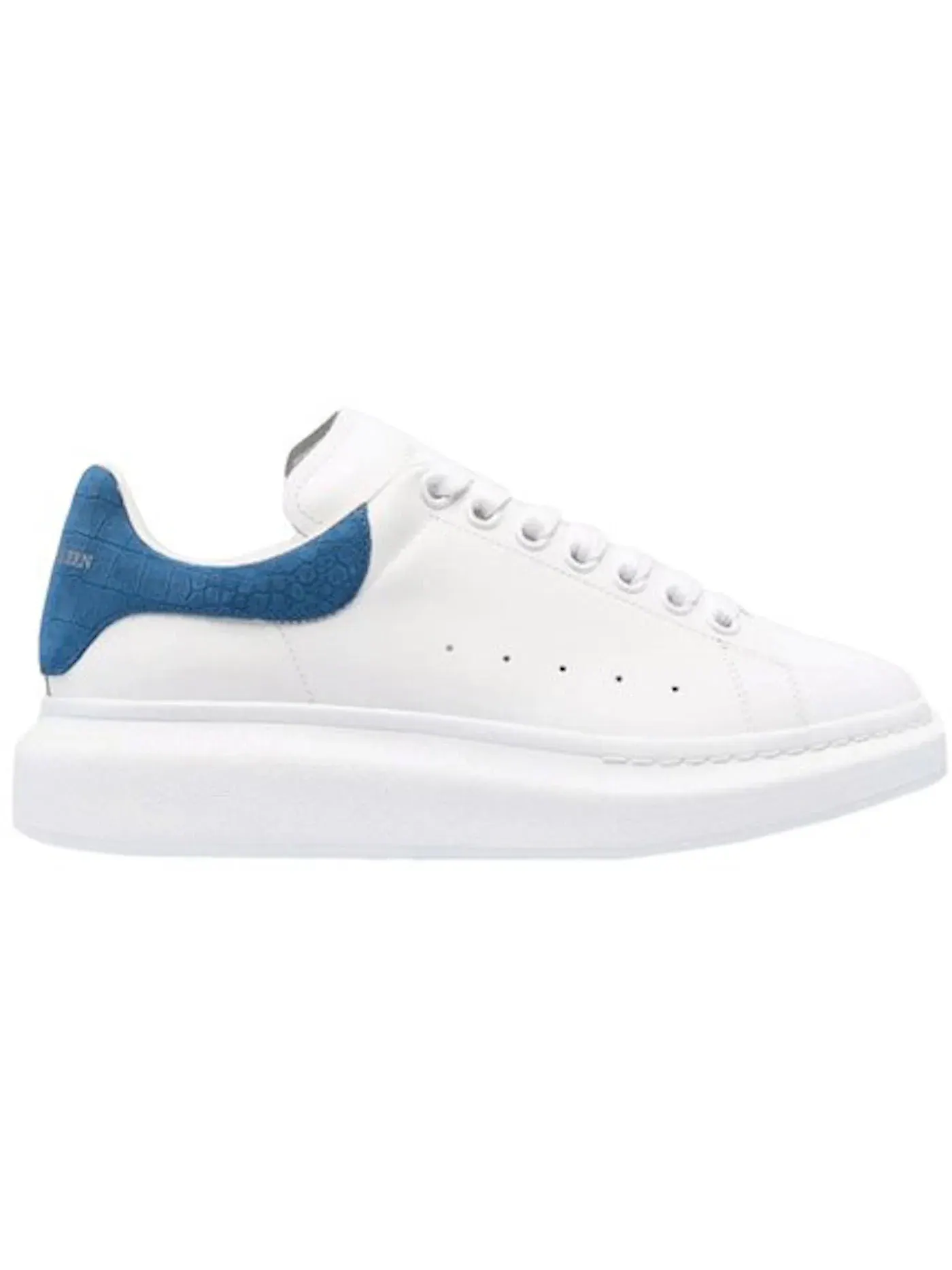 Мужские кроссовки с крокодиловым принтом Alexander McQueen Oversized Alexander McQueen — изображение 1 из 1, белый/синий