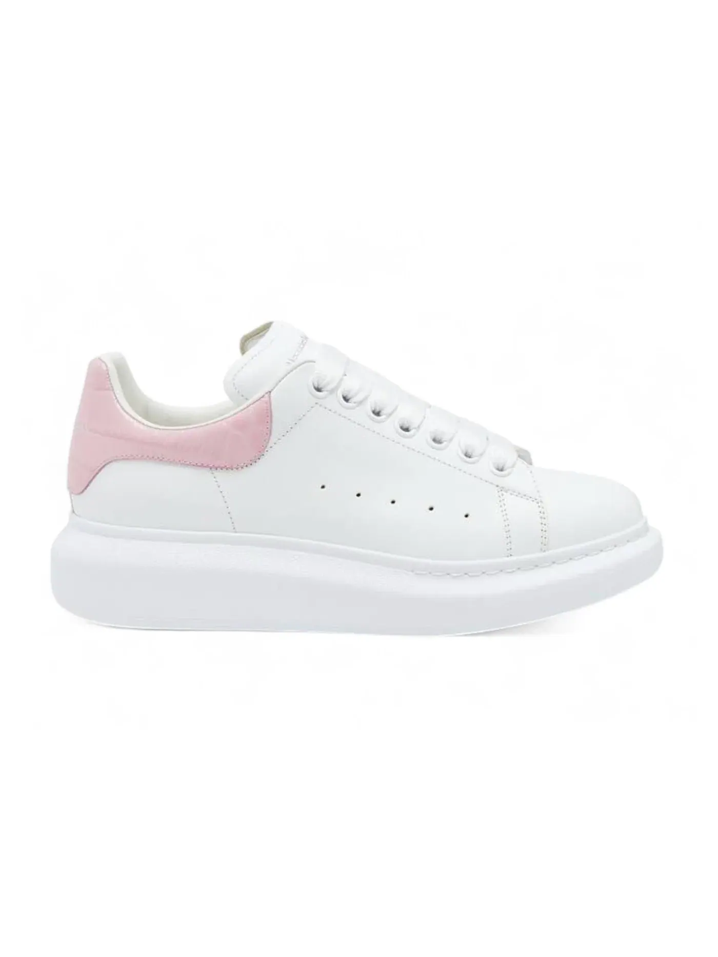 Женские кроссовки с принтом Alexander McQueen Oversized Alexander McQueen — изображение 1 из 1, белый розовый