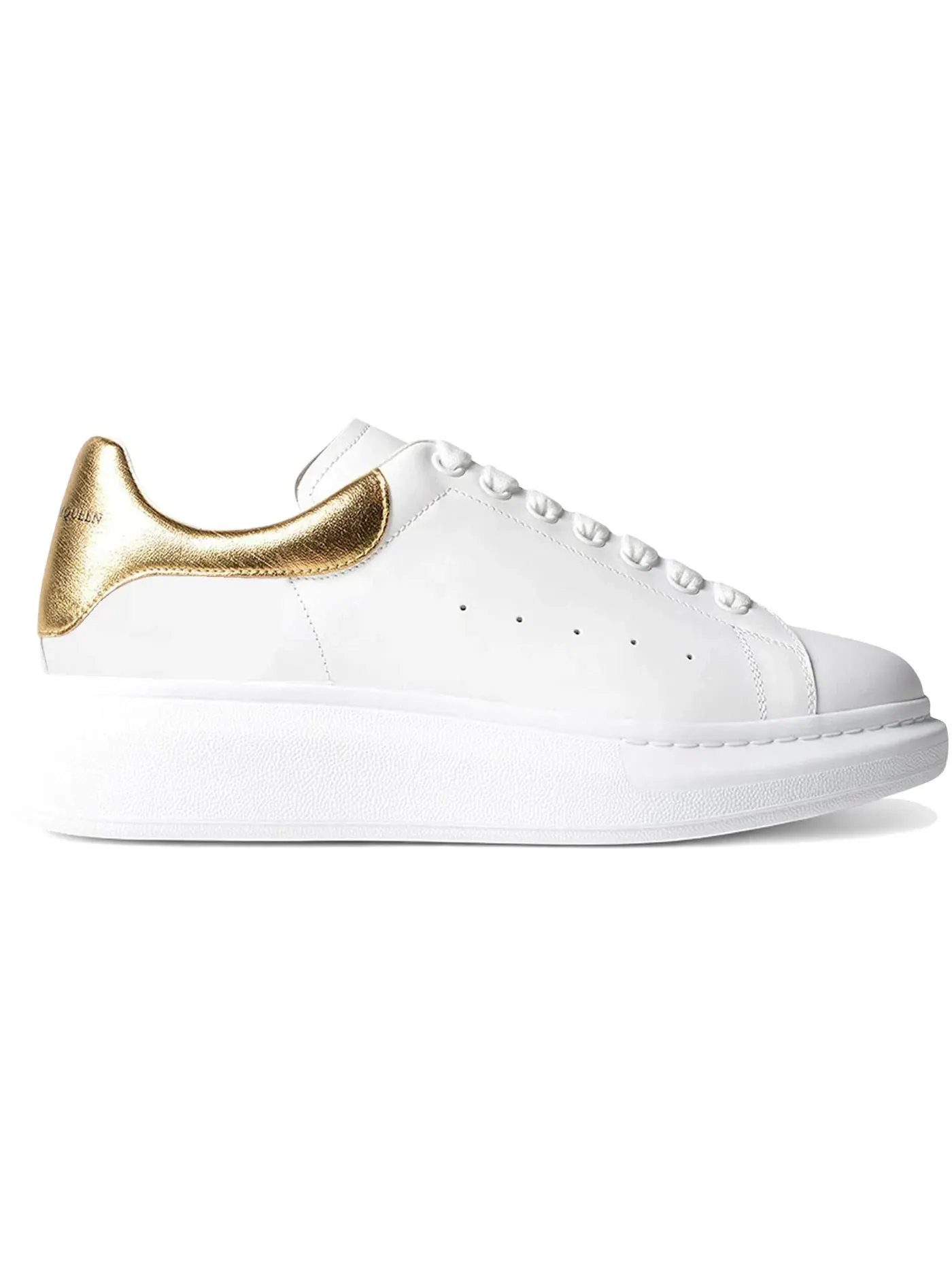 Мужские кроссовки Oversized Alexander McQueen — изображение 1 из 1, белый/светлый золотистый