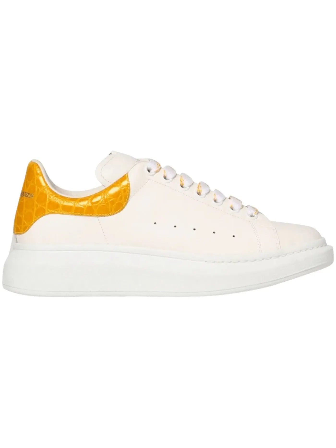 Мужские кроссовки Oversized Alexander McQueen — изображение 1 из 1, белый/желтый