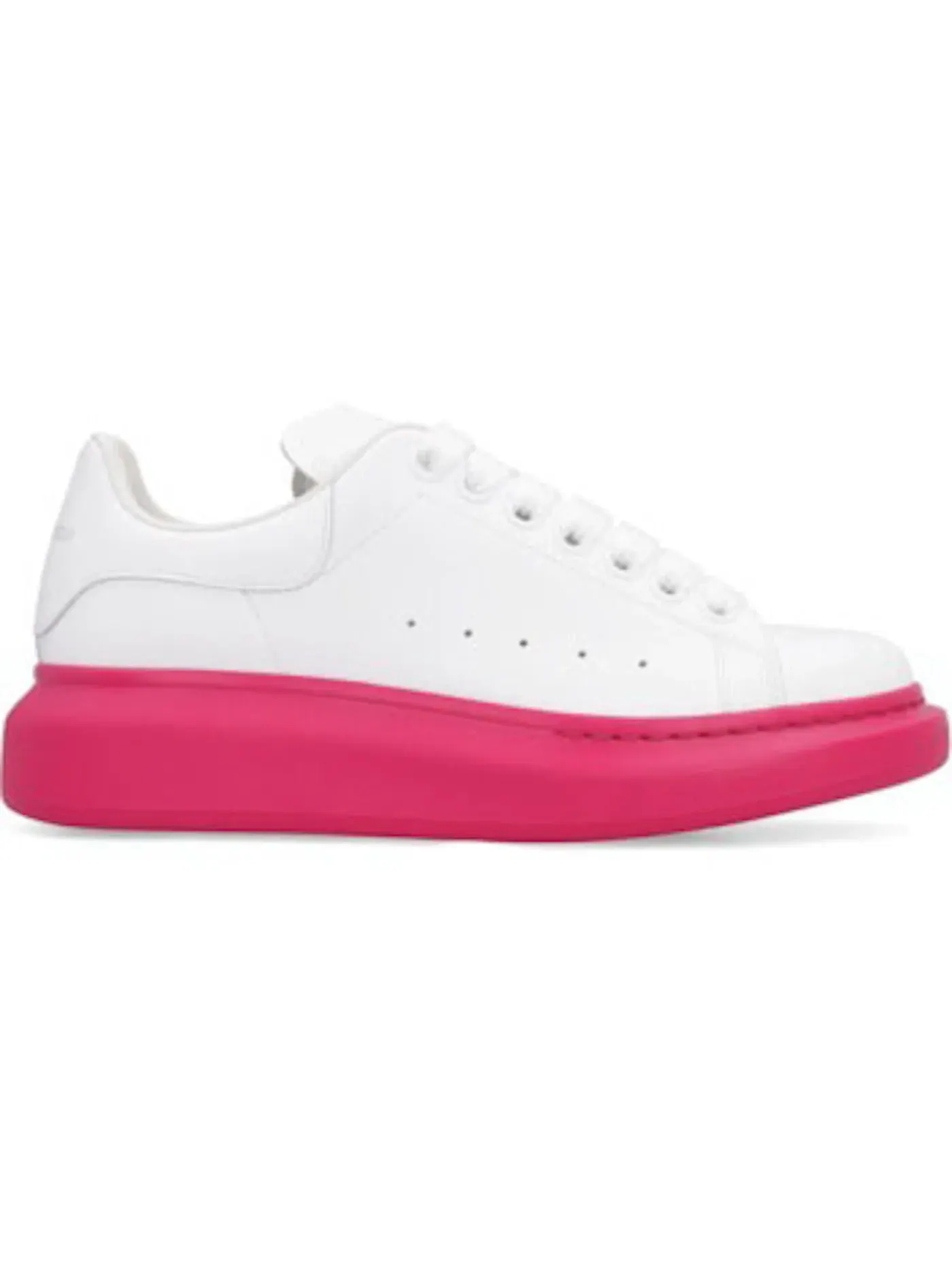 Женские кроссовки с контрастной подошвой Alexander McQueen Oversized Alexander McQueen — изображение 1 из 1, белый розовый